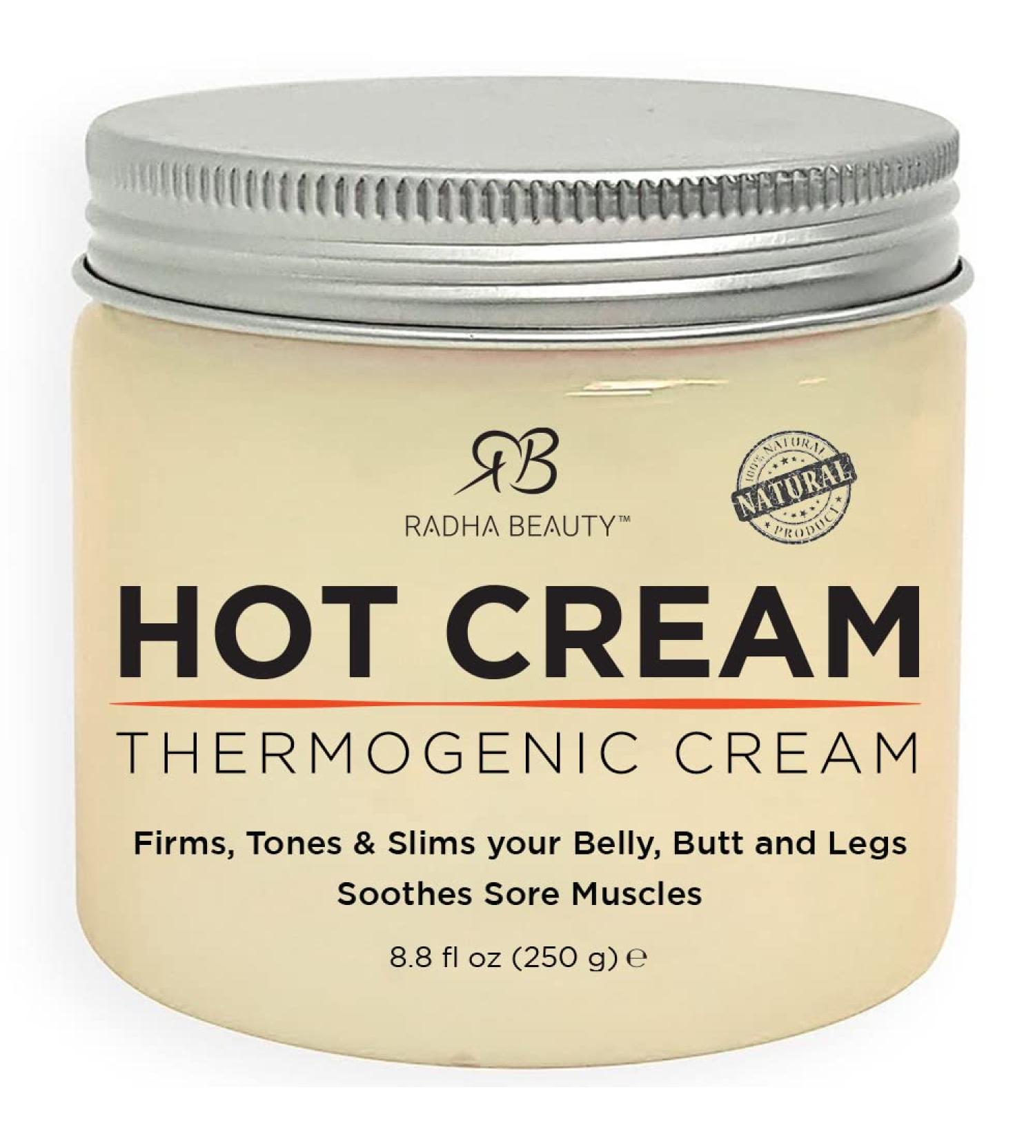 Radha Beauty Hot Cream - 100% Natural Thermogenic Sweat Enhancer for Deep Tissue Muscle Relaxation - Men and Women - Buy Online on GoSupps.com
