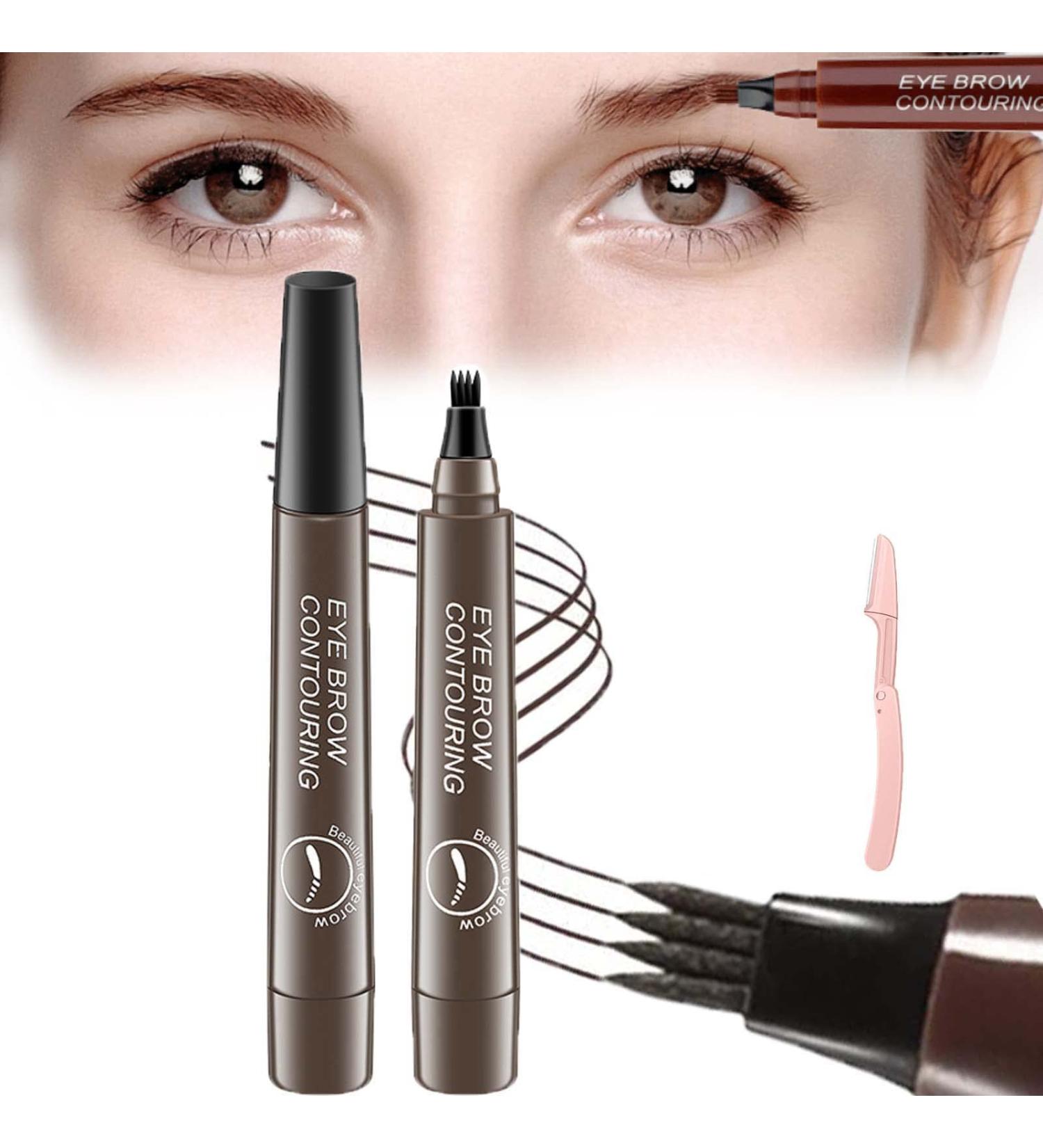 Palashop 4 Tipped Precise Brow Pen Lumierez 4 Tipped Precise Brow Pen 4 Point Eyebrow Pencil 4 Tipped Precise Brow Pen Waterproof Smudge-Proof Creates Natural Looking (Grey Brown) - Buy Online on GoSupps.com