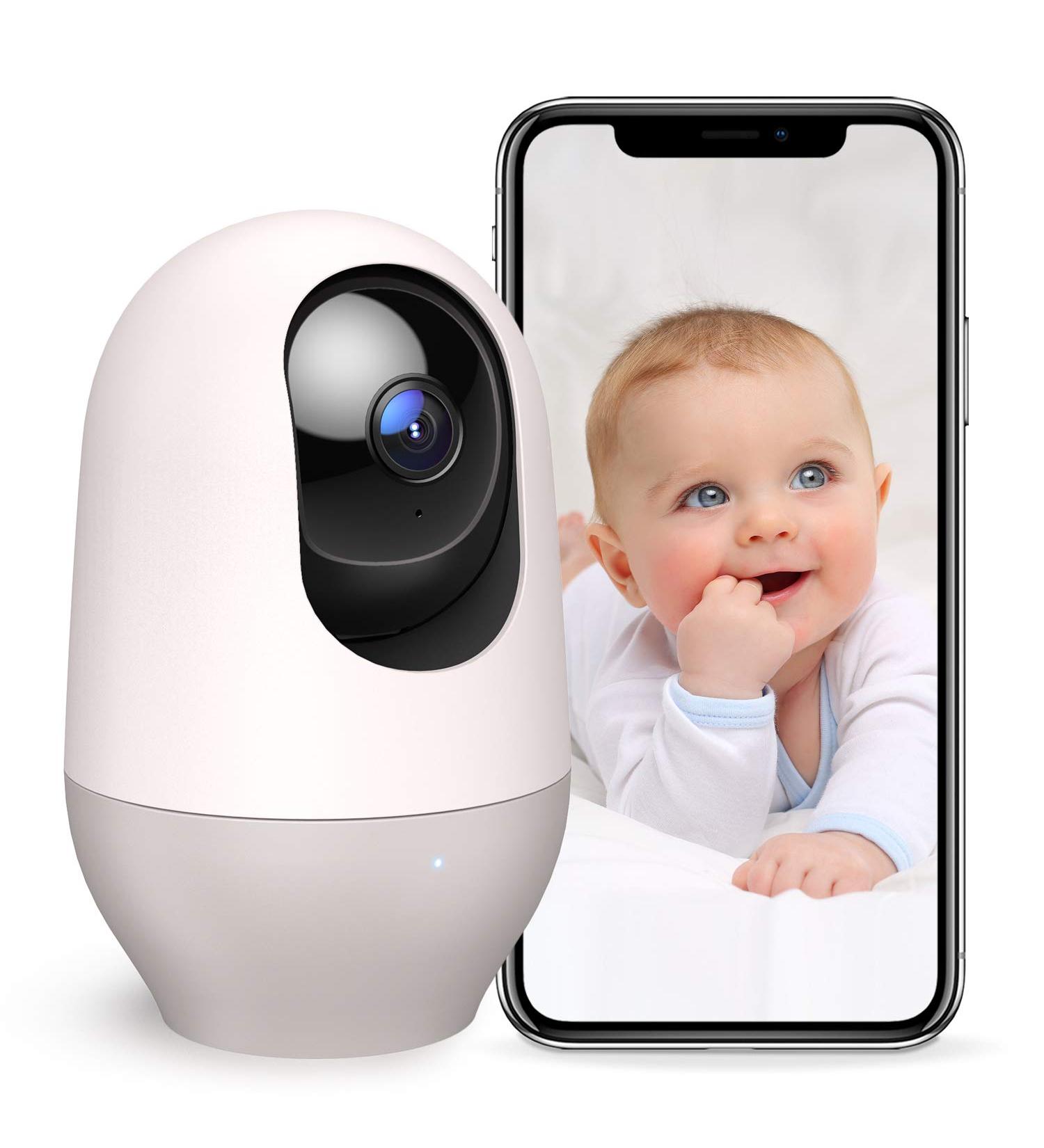 Nooie Baby Monitor - 360 WiFi Baby Camera 1080p HD Night Vision AI Tracking Intercom & Alexa Compatible - Buy Online on GoSupps.com
