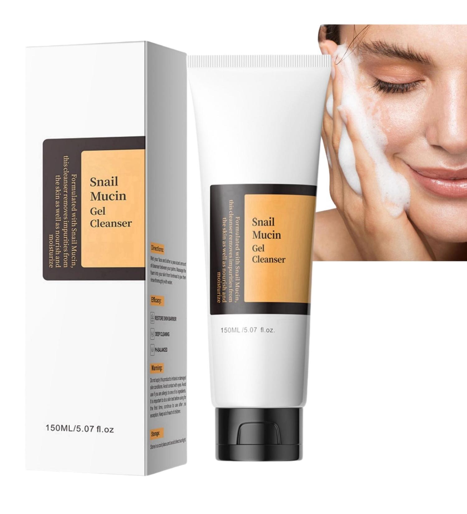 Snail Mucin Face Cleanser Snail Face Cleanser Hydrating Face Cleanser for Gently Cleaning Pores Hydrating Cleanser for Women and Men Daily Snail Essence Face Gel Moisturizer for All Type of Skin - Buy Online on GoSupps.com