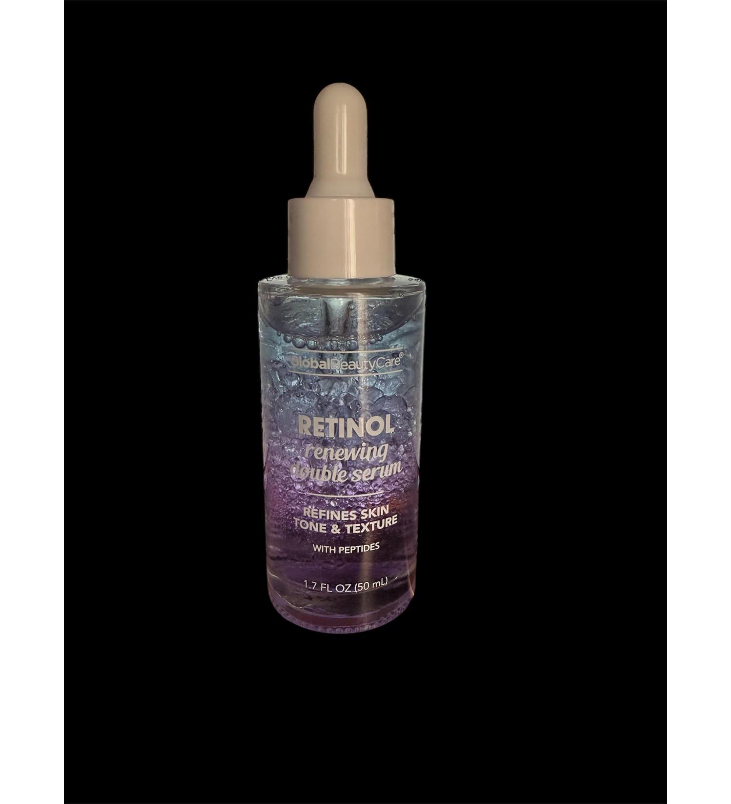 Beauty Care Retinol Renewing Double Serum with Peptides 1.7 Fl Oz Mineral Oil Free