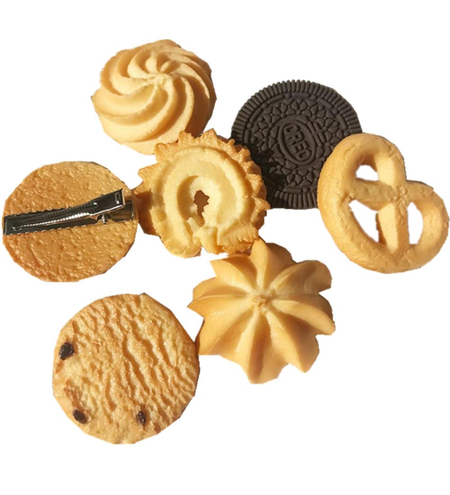 7 pieces cute shortbread hair clips for women and girls