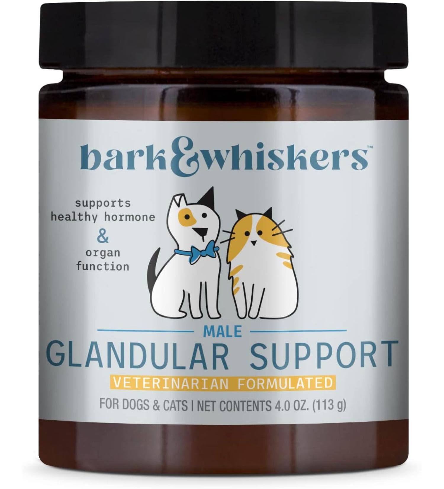 Dr. Mercola Bark & Whiskers Male Glandular Support - 4 Oz for Dogs and Cats - Buy Online on GoSupps.com