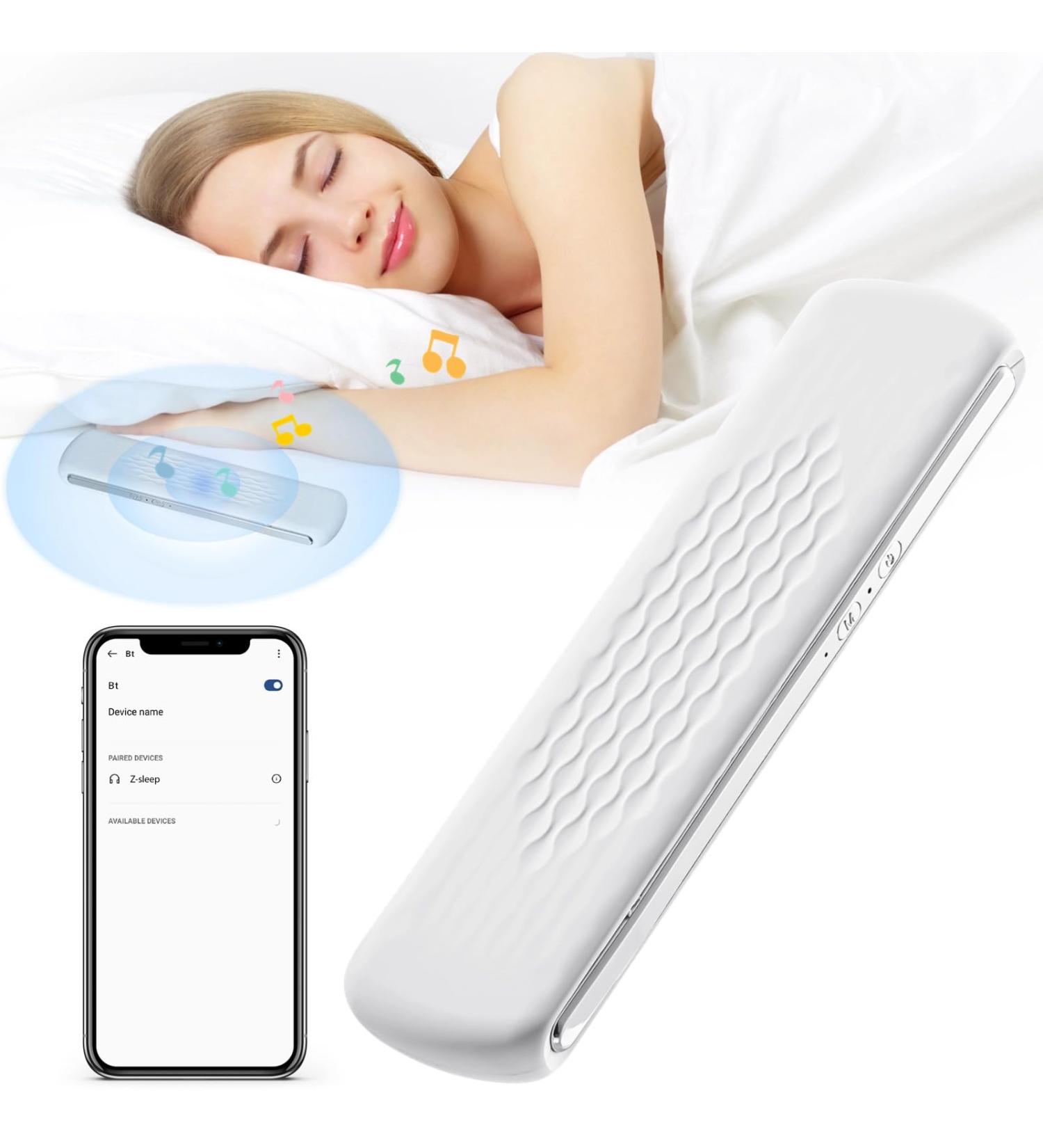 Bone Conduction Pillow Speaker | Portable Bluetooth Sleep Headphones for Deep Sleep | Ideal for Side Sleepers & Travel | Fall Asleep Faster with Soothing Sounds - Buy Online on GoSupps.com