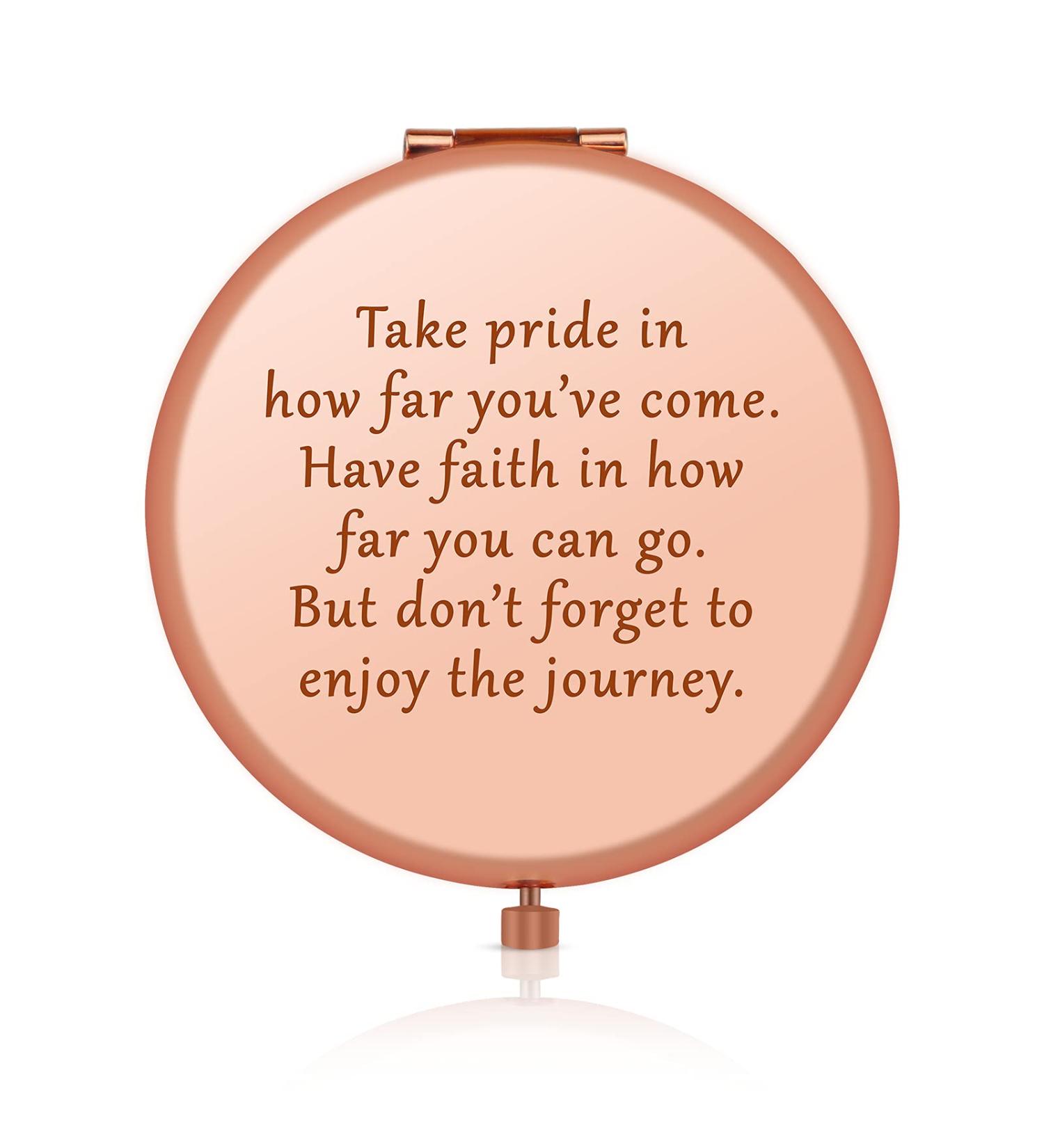 Jielahua Senior Night Graduation Compact Makeup Mirror - Motivational Gift for Girls and Teens | Perfect Christmas and Wedding Gift - Buy Online on GoSupps.com