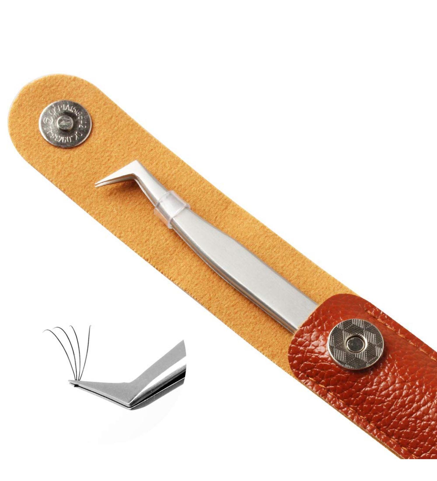 Eyelash Extension Tweezers | Professional L-Tweezers | Bent Pointed Stainless Steel | Gemerry - Buy Online on GoSupps.com