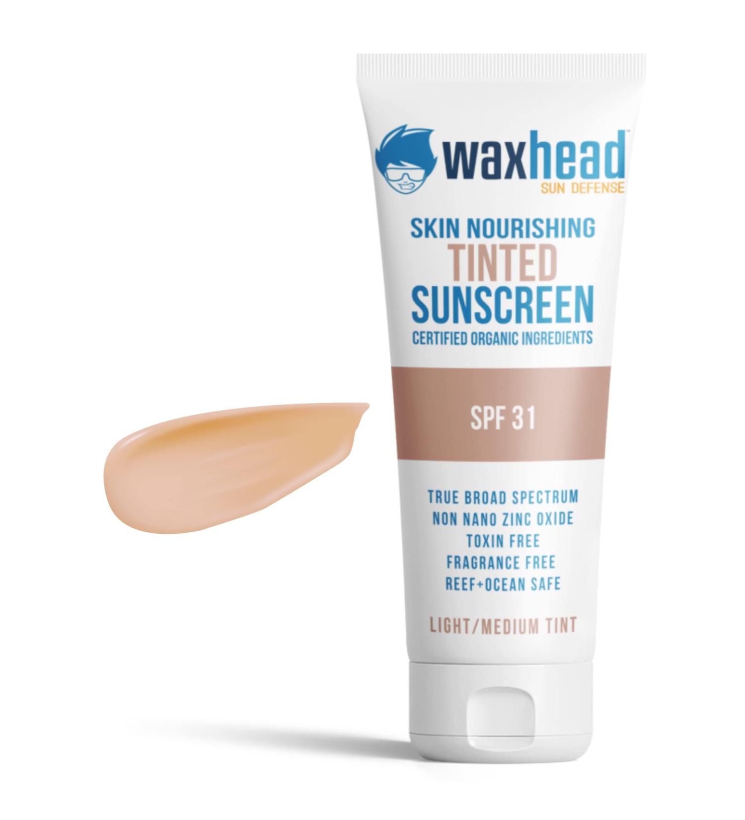 Waxhead Tinted Mineral Sunscreen for Face - Pregnancy Safe and EWG Certified SPF Moisturizer and BB Cream (Light Tint, 4oz) - Buy Online on GoSupps.com