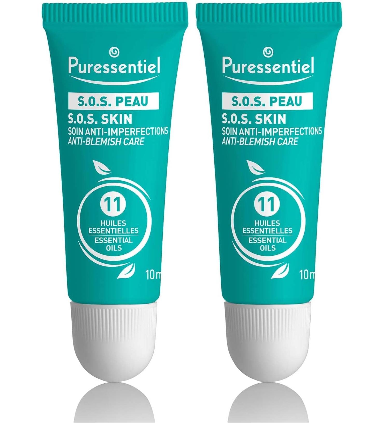 Puressentiel SOS Skin Anti-blemish Care - Healing Restorative Skin Treatment for Blemishes - Formulated with Beneficial Essential Oils - Made with Naturally Derived Ingredients - 0.34 oz Treatment Pack of 2 - Buy Online on GoSupps.com