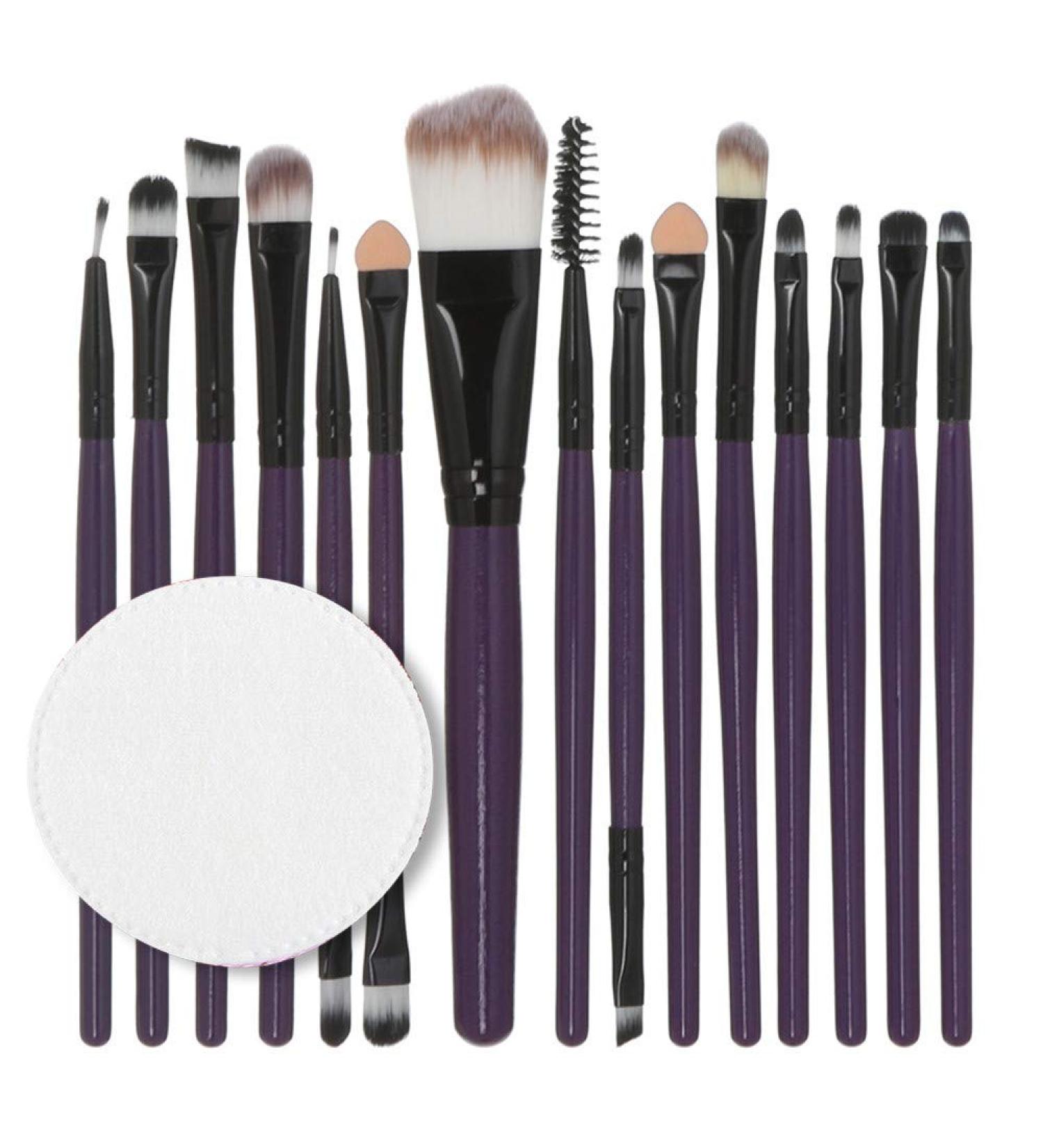 15 Makeup Brushes Wooden Handle Cotton Pad Set of Makeup Brushes Multifunctional Lip Brush Eye Brush Blush Brush Brush Set Free 285