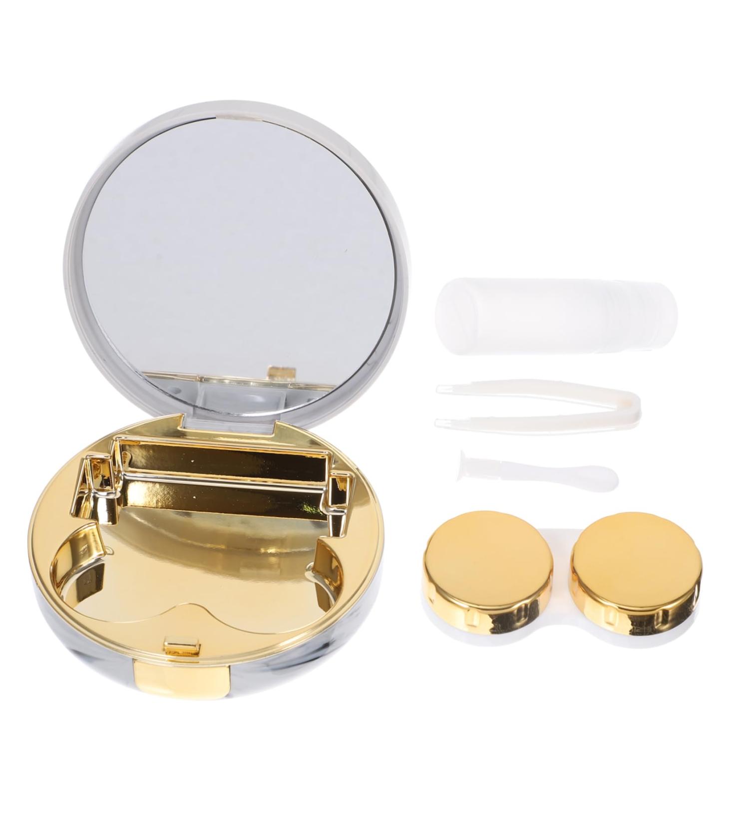 Anneomas Portable Contact Lens Case - Travel-Friendly Colorful Container for Lentes - Round Storage Box 7.2x7.2cm - Buy Online on GoSupps.com