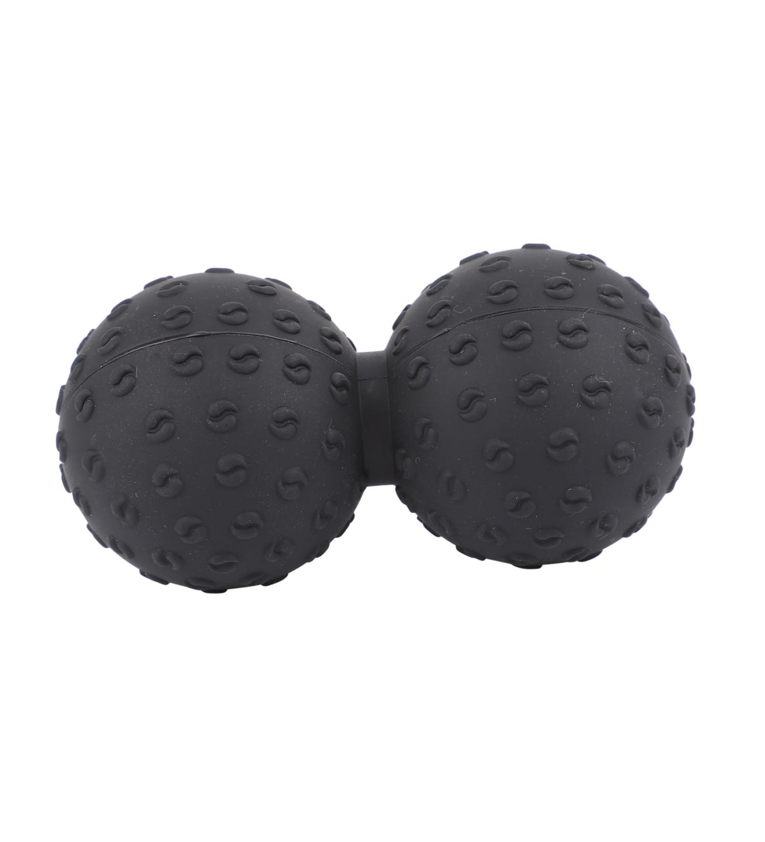 Healeved Yoga Massage Ball - Acupressure Roller for Muscle Relief | Self-Massage Device 12x6.3cm Black - Buy Online on GoSupps.com