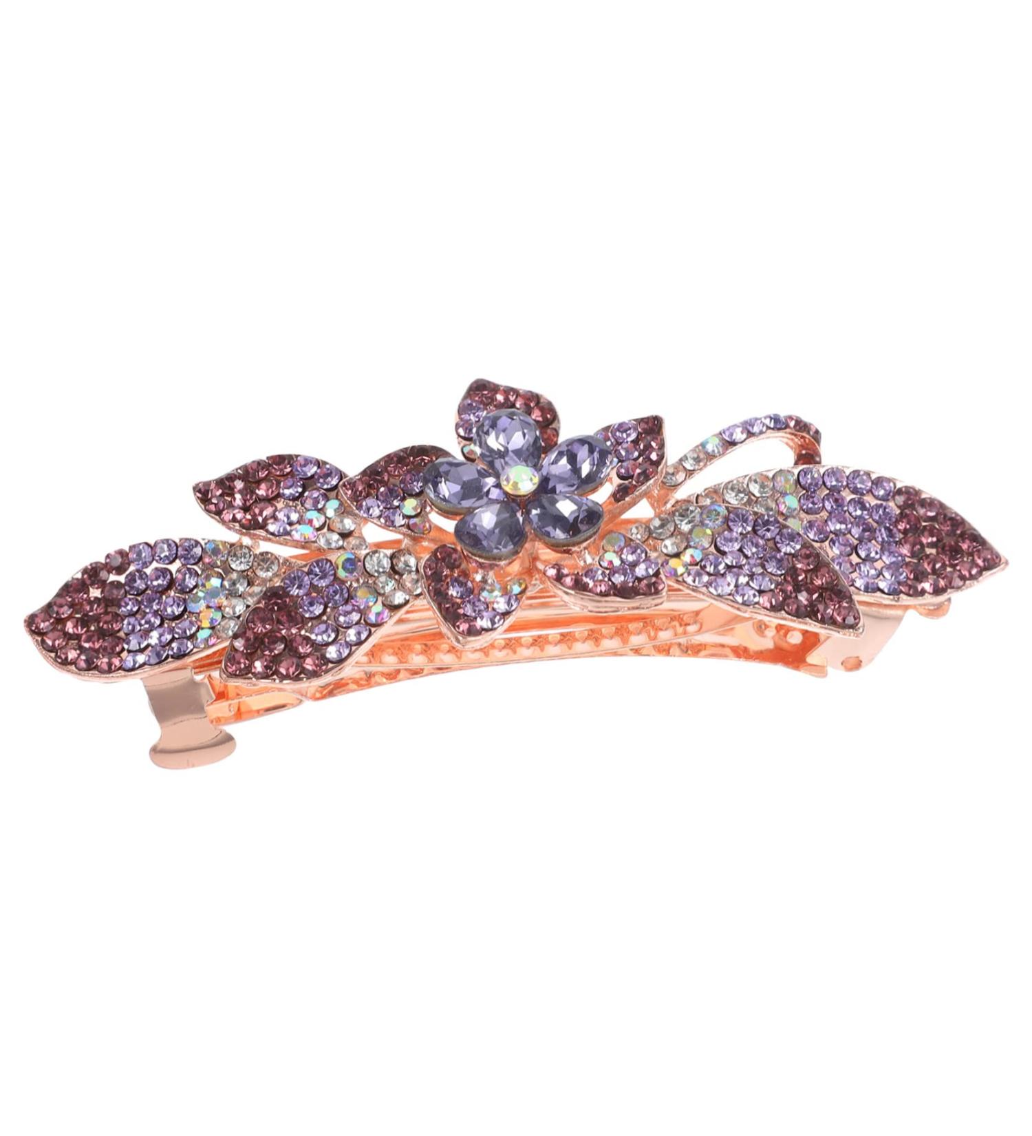 Housoutil Rhinestone Hair Clip Decorative Hair Clips Bling Hair Clips Rhinestones Hair Barrette Bridal Headpiece Hair Barrettes Tiara Hair Clips for Women Purple Fine Bride Spring Clip Metal - Buy Online on GoSupps.com