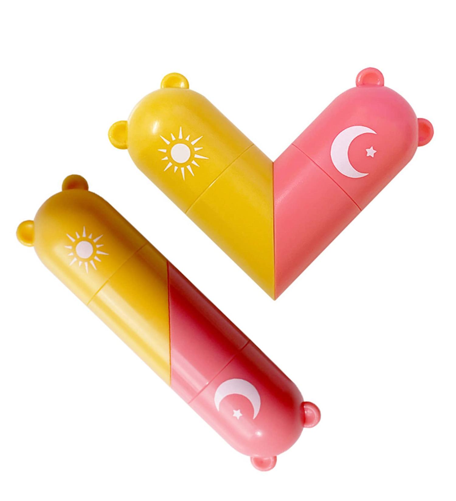 Lip Balm Long Lasting Lips Moisturizer Lip Stick Day Night 2 in 1 Lip Balm Skincare Set Honey Sakura Moisturizing Lip Plumper Care Day Night Repair Gift for Teenage Girls - Buy Online on GoSupps.com