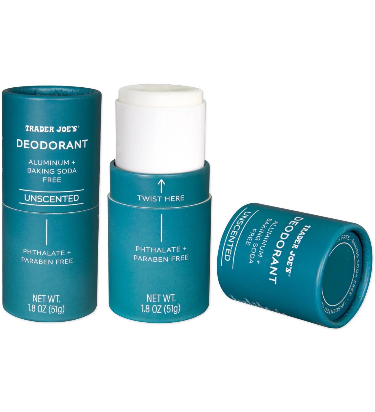 Trader Joe s Unscented Deodorant - Aluminum & Baking Soda Free 1.8oz/51g (Pack of 2) - Buy Internationally - Buy Online on GoSupps.com