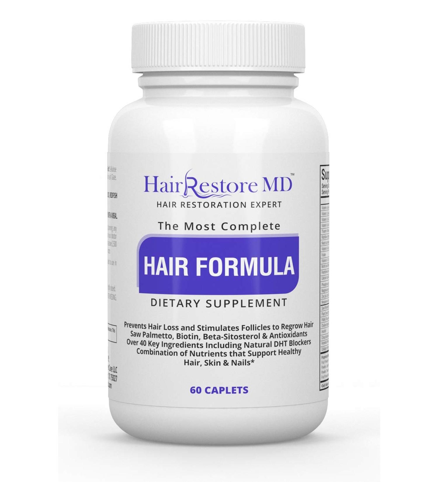 HAIR FORMULA: Biotin Hair Growth Vitamins for Men & Women | Stop Hair Loss & Stimulate Growth | Nourish Hair Skin & Nails - Buy Online on GoSupps.com