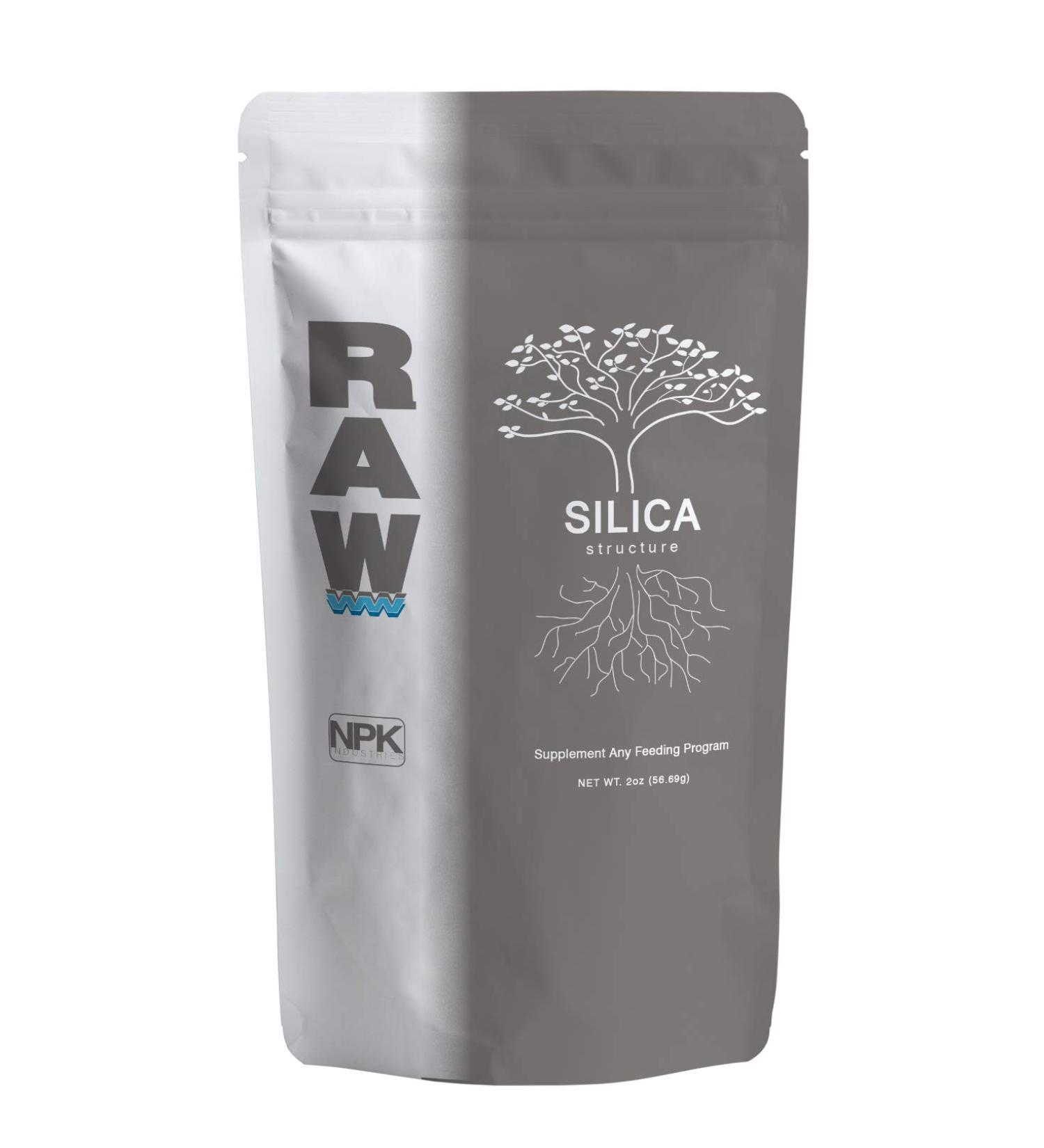 RAW- Silica for Strong Cell Walls and strengthening Stems, Plant Feeding Supplement, for Indoor, Outdoor Use, Hydroponics- 2 oz