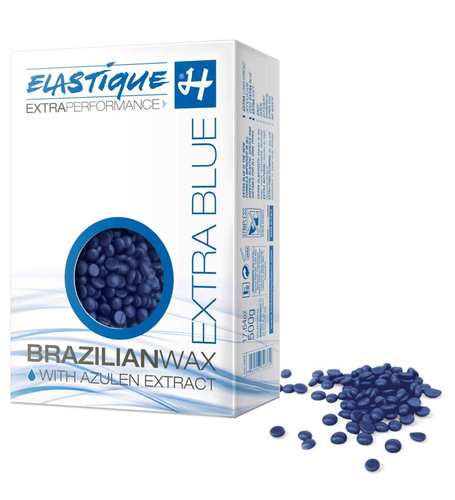 EXTRA BLUE Brazilian Wax Film | 500g Elastique Pearls | Stripless Hair Removal - International Shipping - Buy Online on GoSupps.com