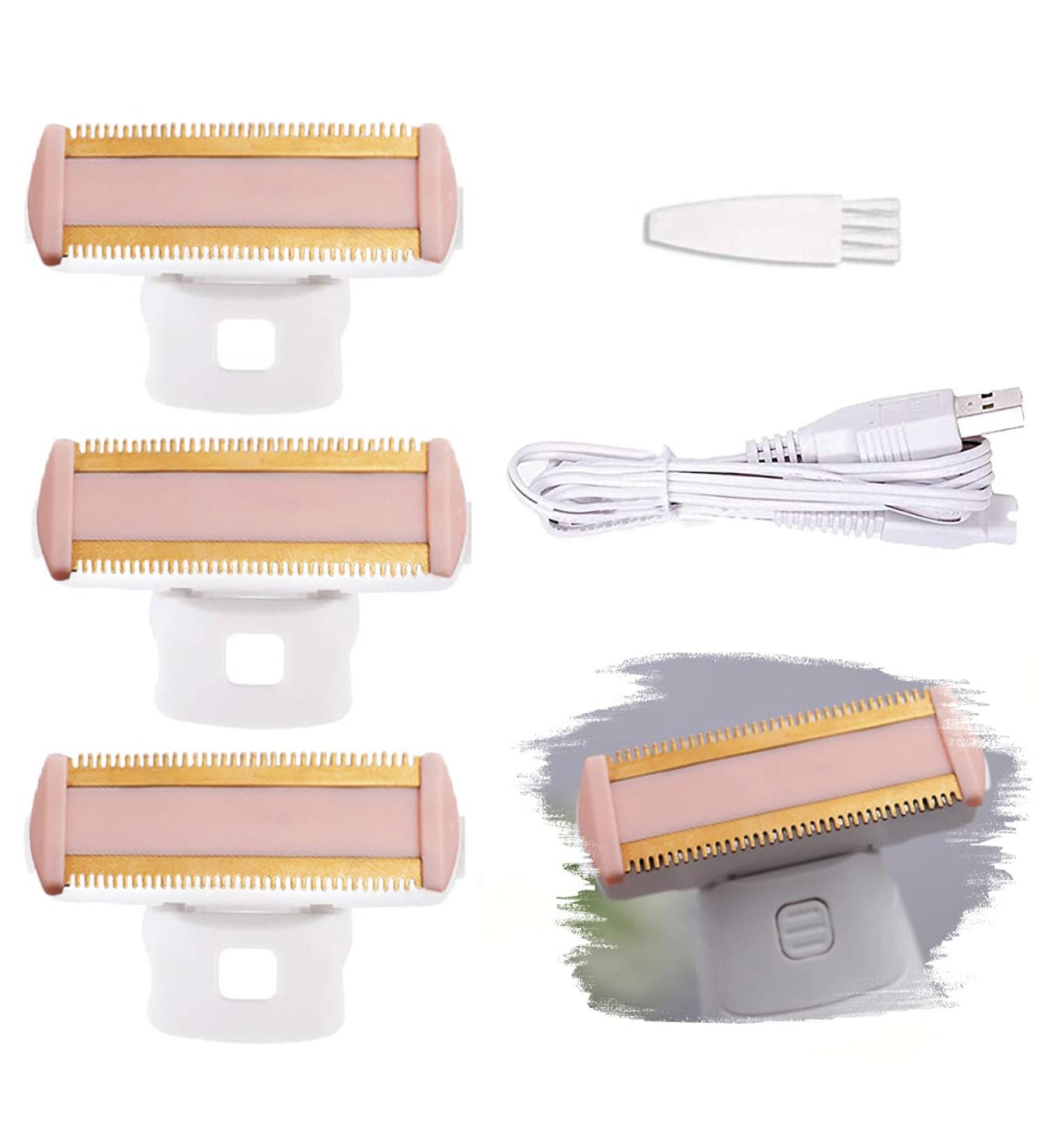 Beorol Body Ladies Shaver Replacement Heads - Smooth & Precise Shaving Blades - 3 Heads, 1 Brush, 1 Charger Included - Buy Online on GoSupps.com