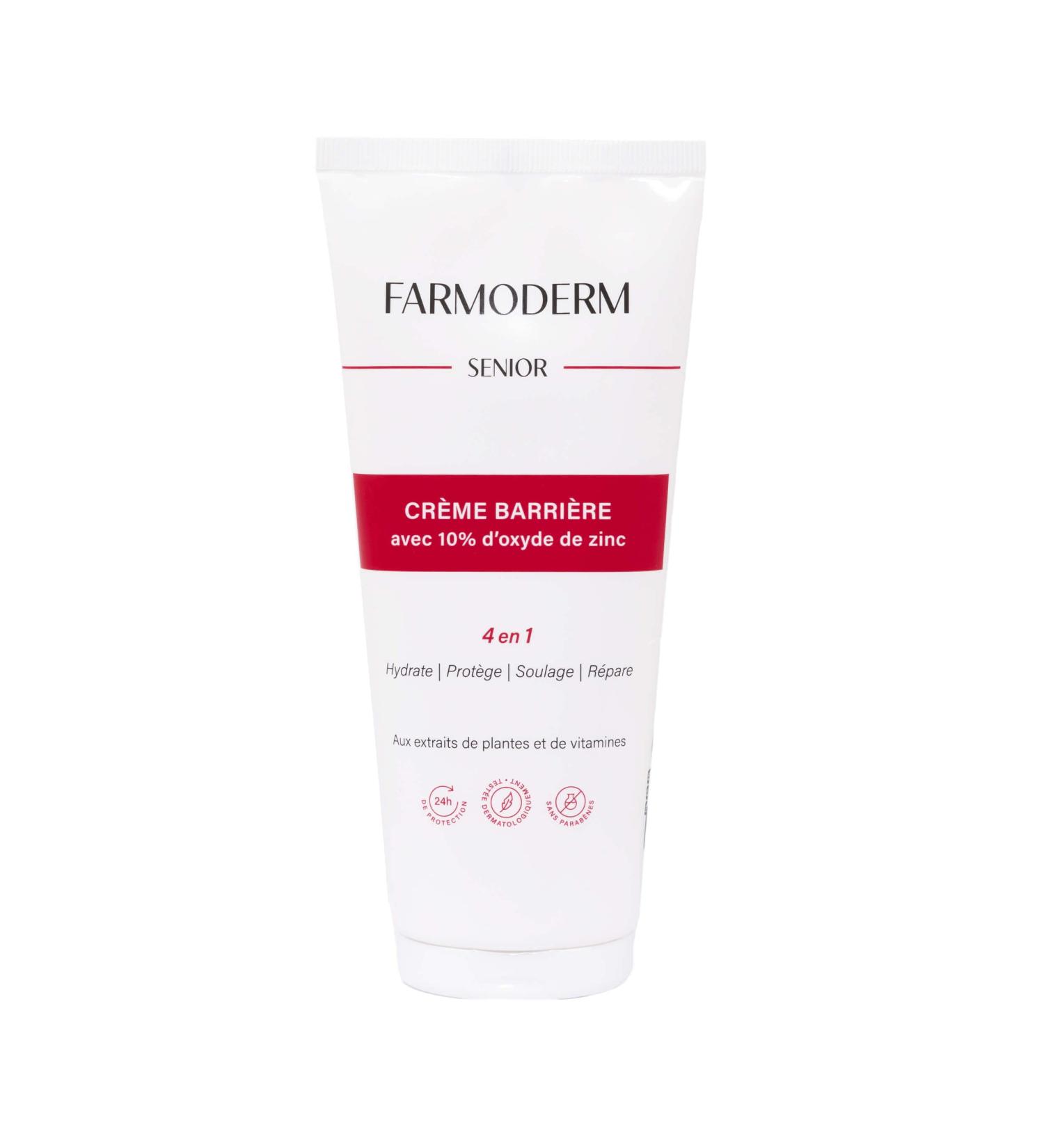 Farmoderm 10% Zinc Oxide Barrier Cream for Adults - Changing Cream - Sores Irritations Moisture and Redness of Aging Skin - Relieving Preventive and Repairing - Buy Online on GoSupps.com