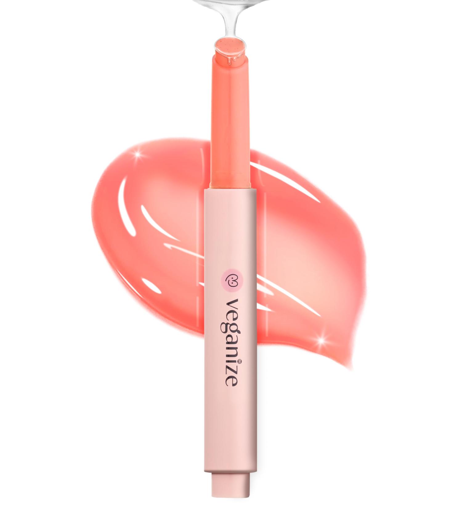 Vegan Collagen Lip Glass Balm - Hydrating Moisturizing Lip Care in 9 Colors | No Animal Testing | 0.06 oz (#4 Light Peach - Buy Online on GoSupps.com