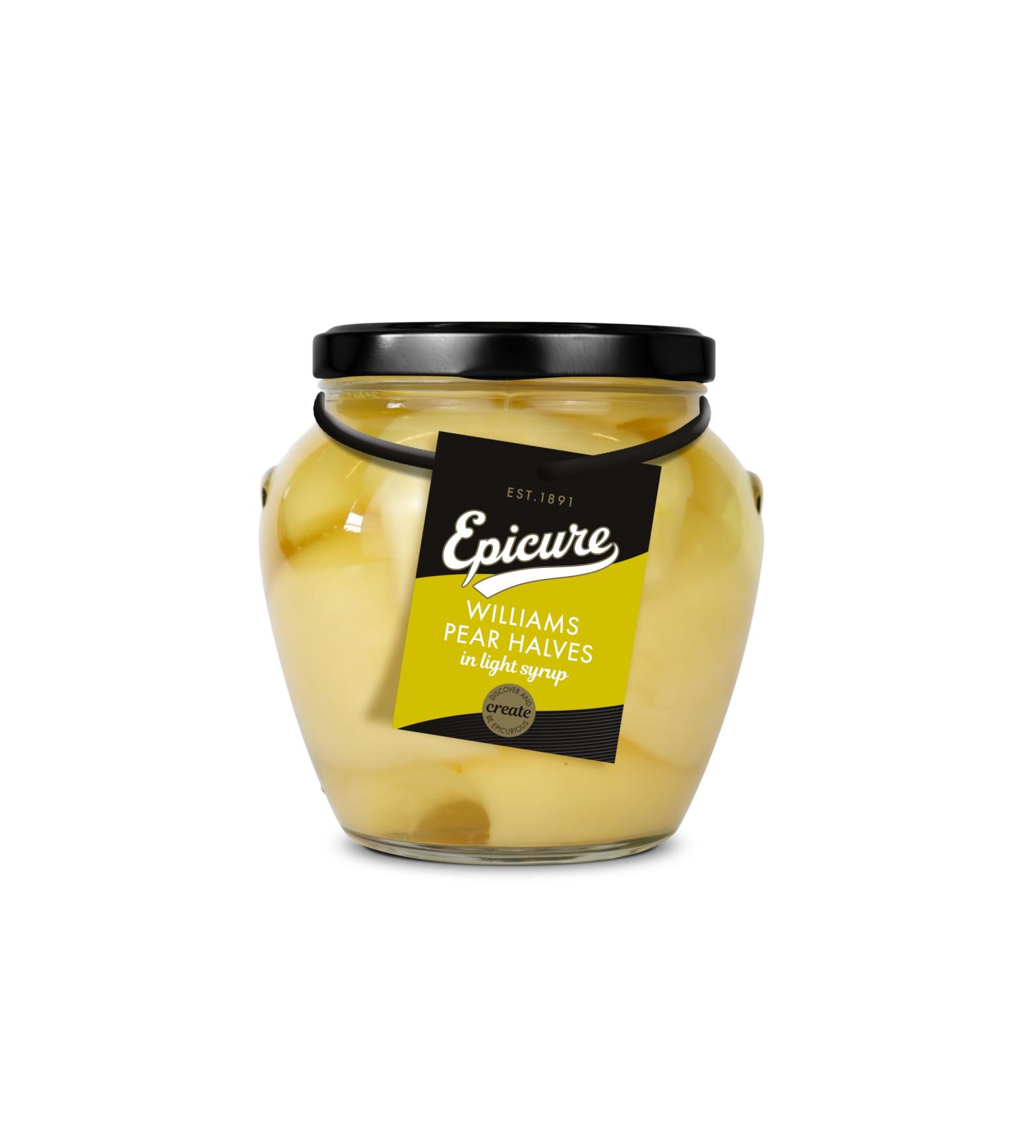 Epicure Pear Halves in Syrup Jar 540g - Premium Quality, Sweet and Juicy - 1 Pack - Buy Online on GoSupps.com