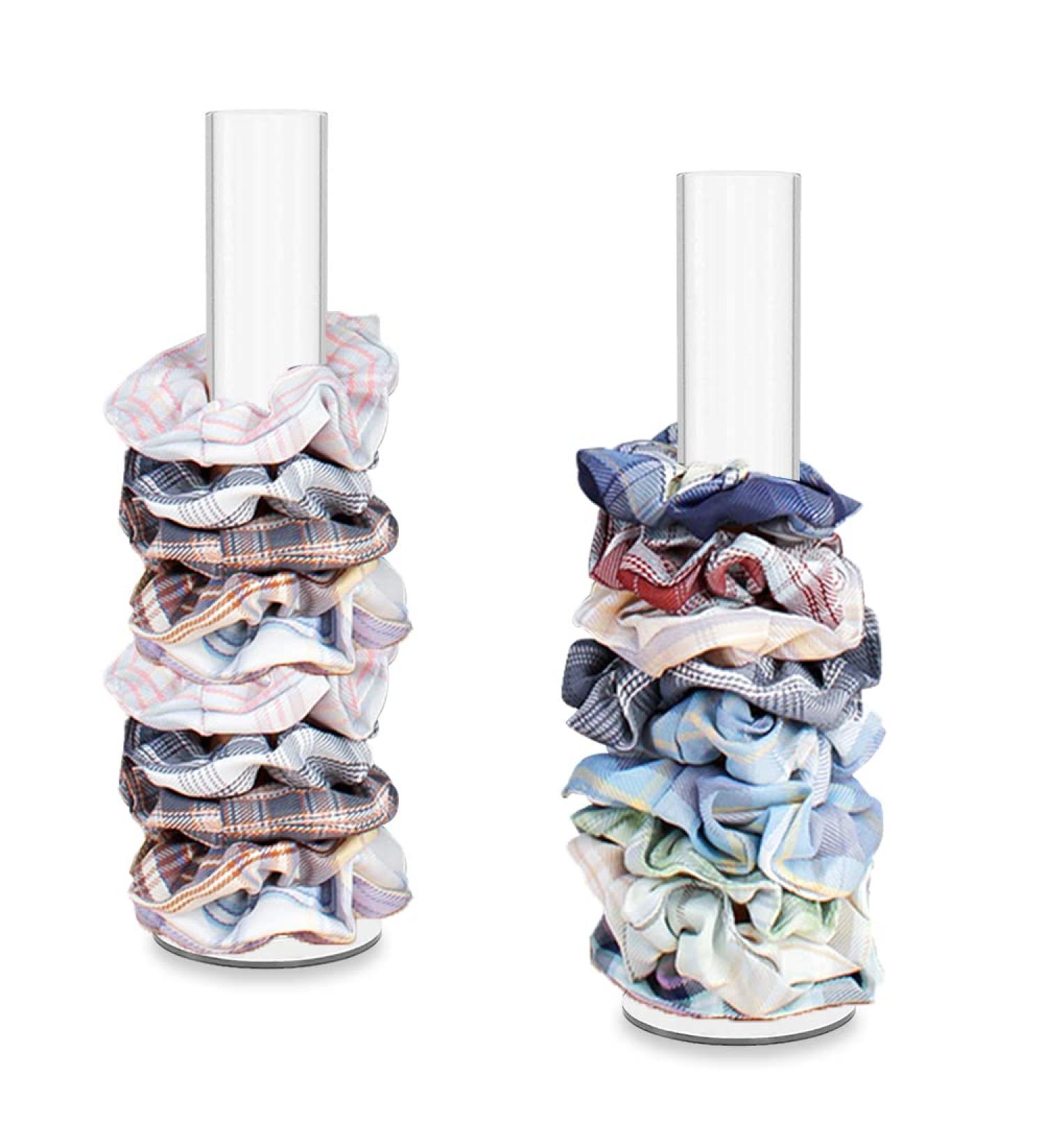 2-Piece Acrylic Scrunchie Holder | Transparent Jewelry & Hair Tie Organizer for Women & Teens | Perfect Gift for Girls - Buy Online on GoSupps.com
