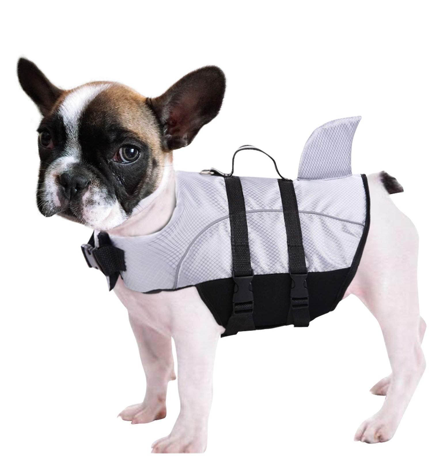 Queenmore Dogs Wowers - RipStop Dog Life Jacket | Knuffelwuff Wallpasting for Medium & Large Dogs - Safe Kayaking & Swimming (Gray) - Buy Online on GoSupps.com
