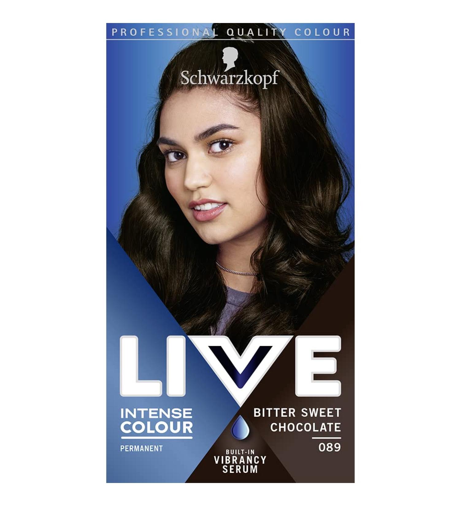 Schwarzkopf LIVE Intense Colour Long Lasting Permanent Brown Hair Dye 89 Bitter Sweet Chocolate - 1 Pack - Buy Online on GoSupps.com
