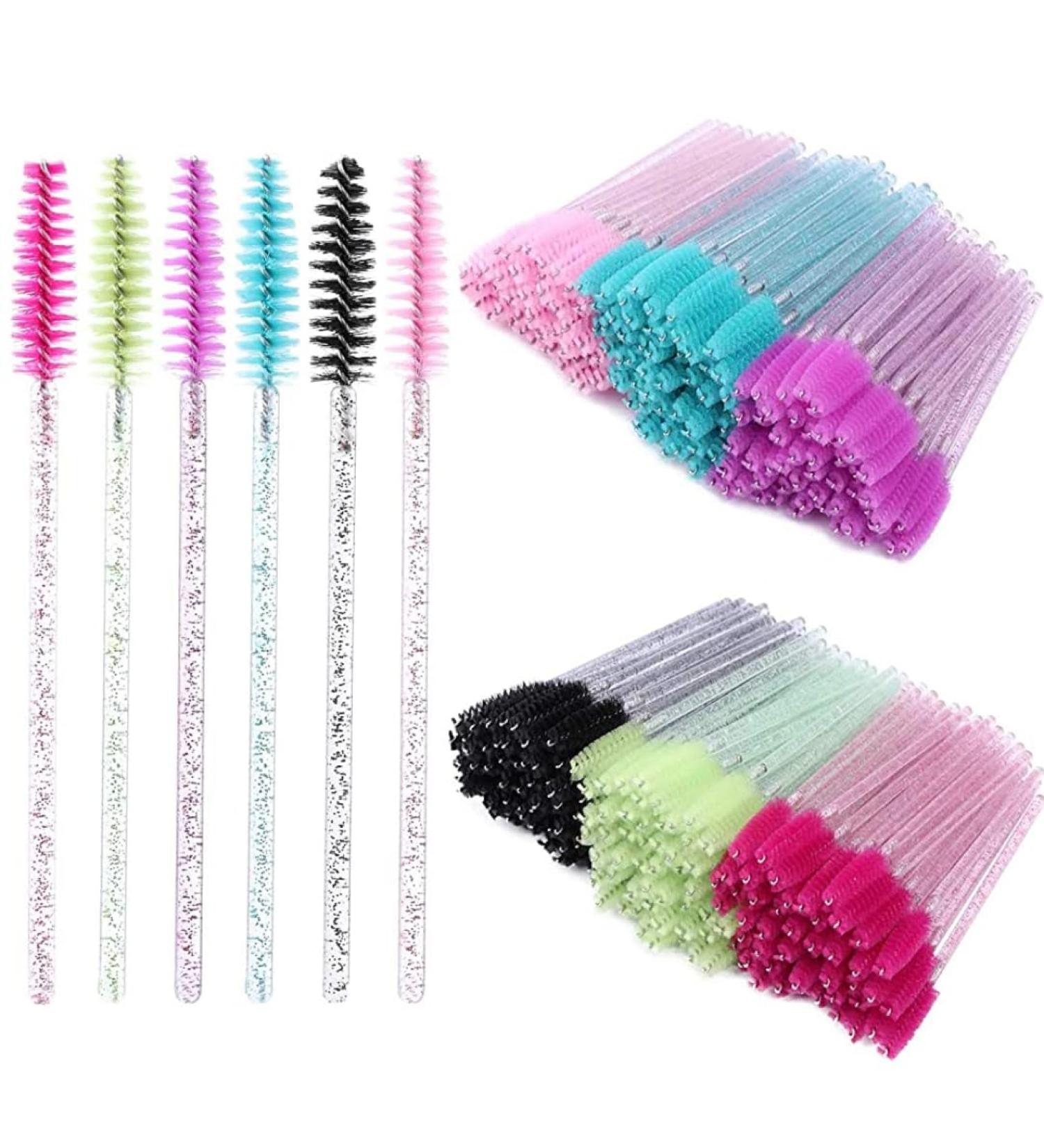 Eyelash Wands Disposable Mascara Wands Crystal Eye Brush Mascara Wand Thick Spoolie Eyelash Brush Spoolies for Lashes Extension eyelash brushes - Buy Online on GoSupps.com