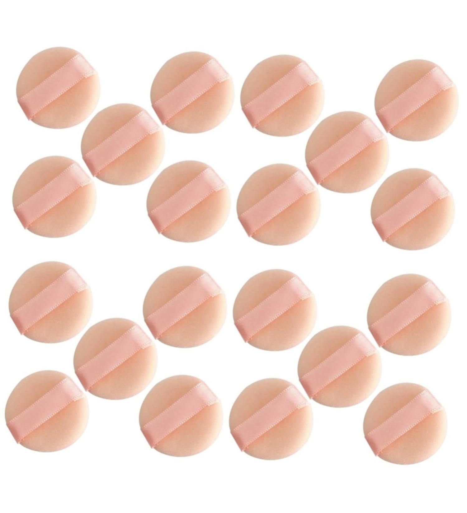 FRCOLOR 20 Pcs Women Makeup Puffs - Portable Foundation Sponges for Flawless Application | Breathable Round Makeup Pads for Loose Powder & Makeup Touch-ups - Buy Online on GoSupps.com