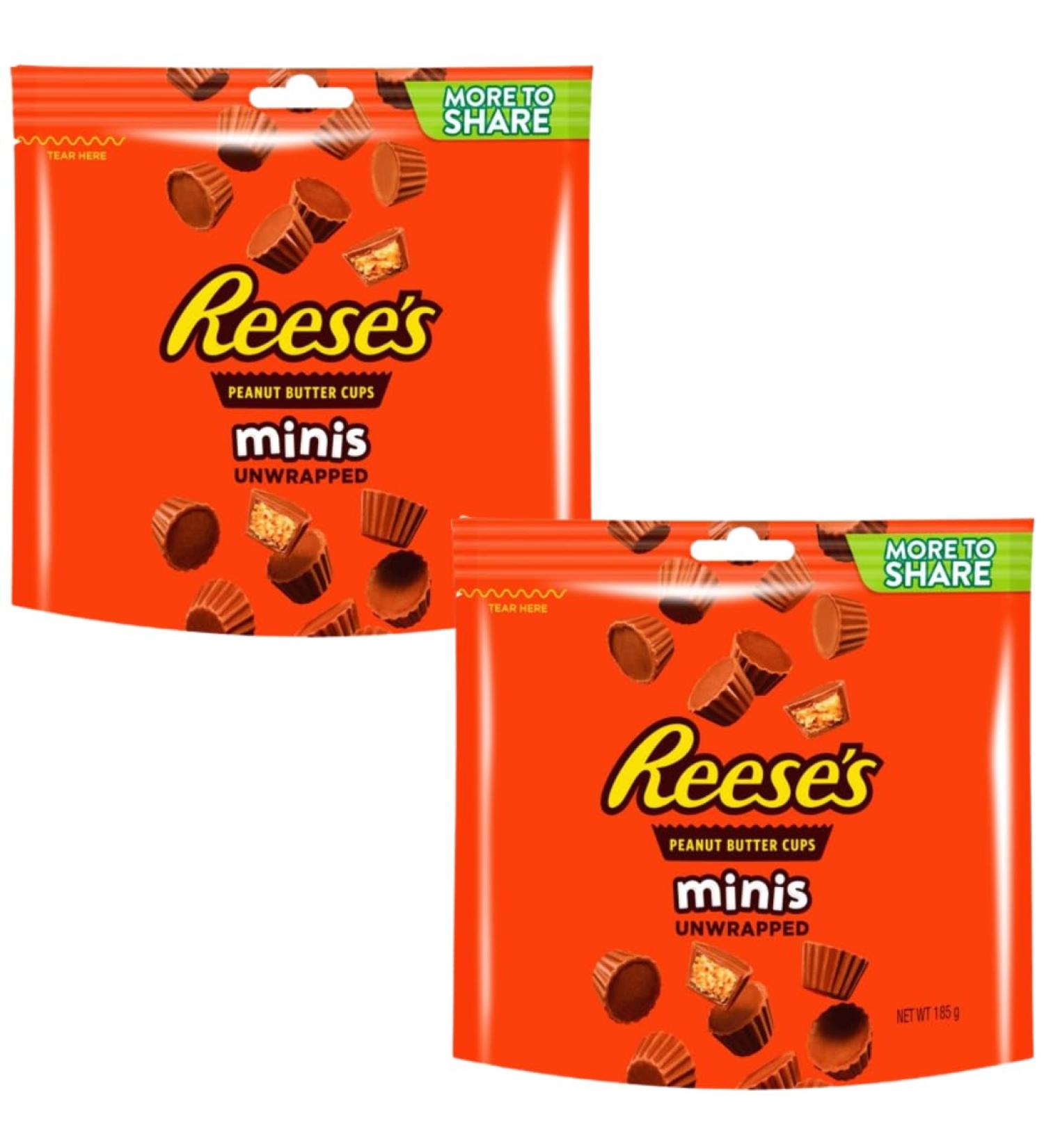 Chocolate Peanut Bundle With Reeses Minis Unwrapped Peanut Butter Cups 185g (2 Pack)