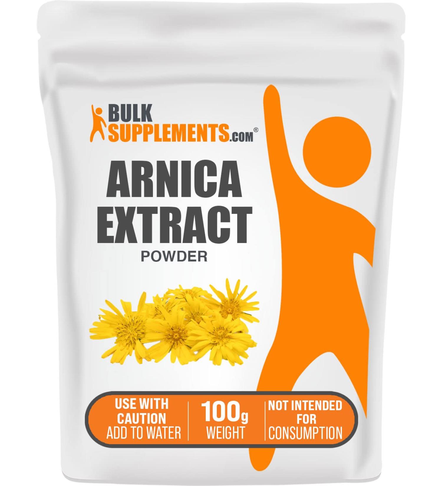 Arnica Extract Powder - 100g - Herbal Supplement from Dried Arnica Flower | BULK SUPPLEMENTS - Buy Online on GoSupps.com