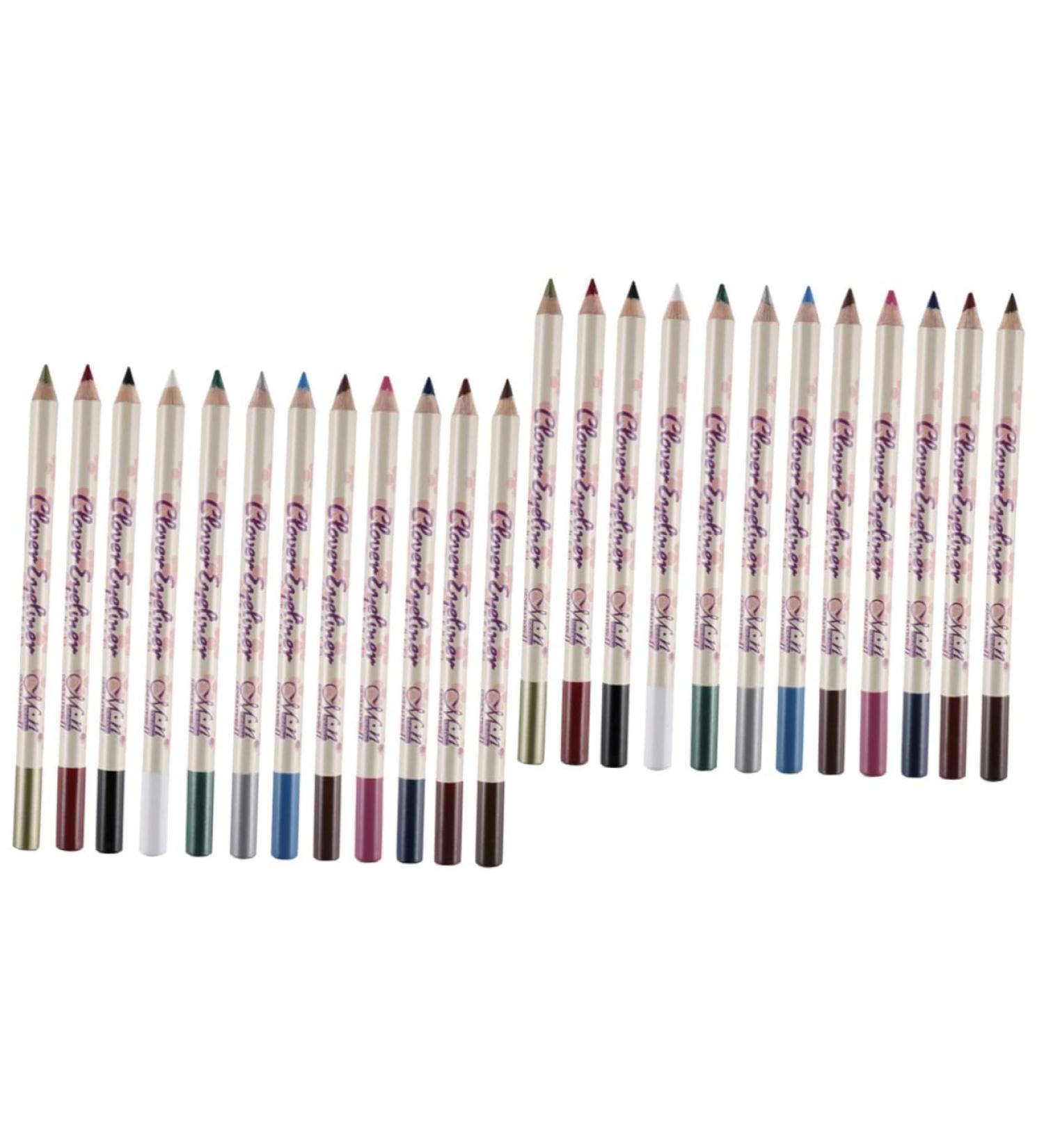 LALADEFIEE 24 Pcs Pencil Eyeshadow Eyeliner Pencil Grey Eyeliner Pencils Green Eyebrow Pencil Blue Eyeliner - Buy Online on GoSupps.com