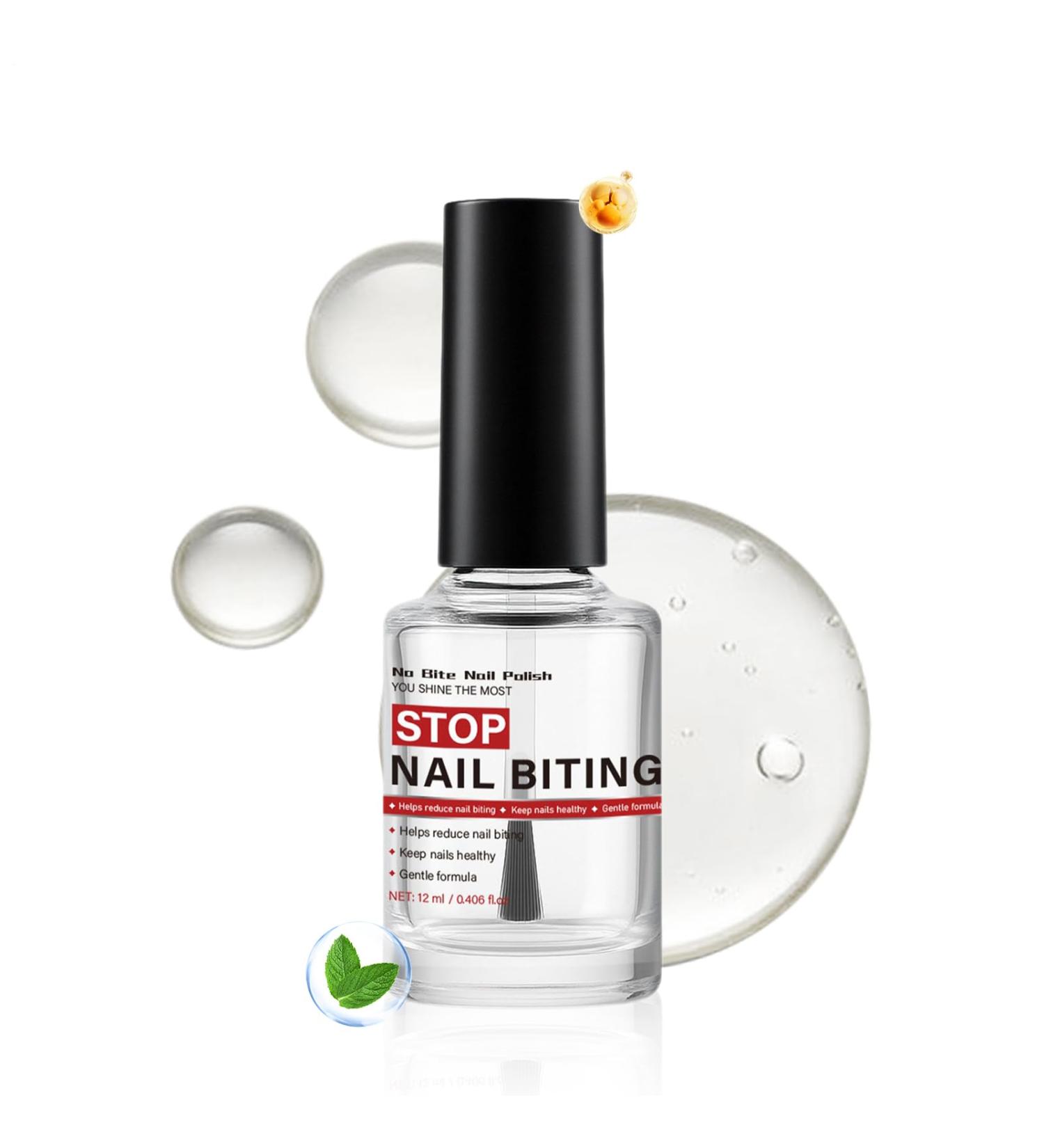 Anti-Bite Nail Polish - 12ml Natural and Safe Coating Prevents Nail Biting Habits for Nail Care and Growth and for Thumb Sucking Habits - Buy Online on GoSupps.com