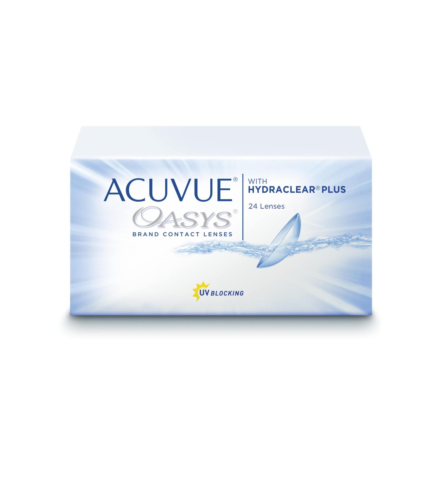 Acuvue Oasys contact lenses-2-week lenses for day and night with -8 DPT and BC 8.8-UV protection drying protection and extremely comfortable wearing-24 lenses