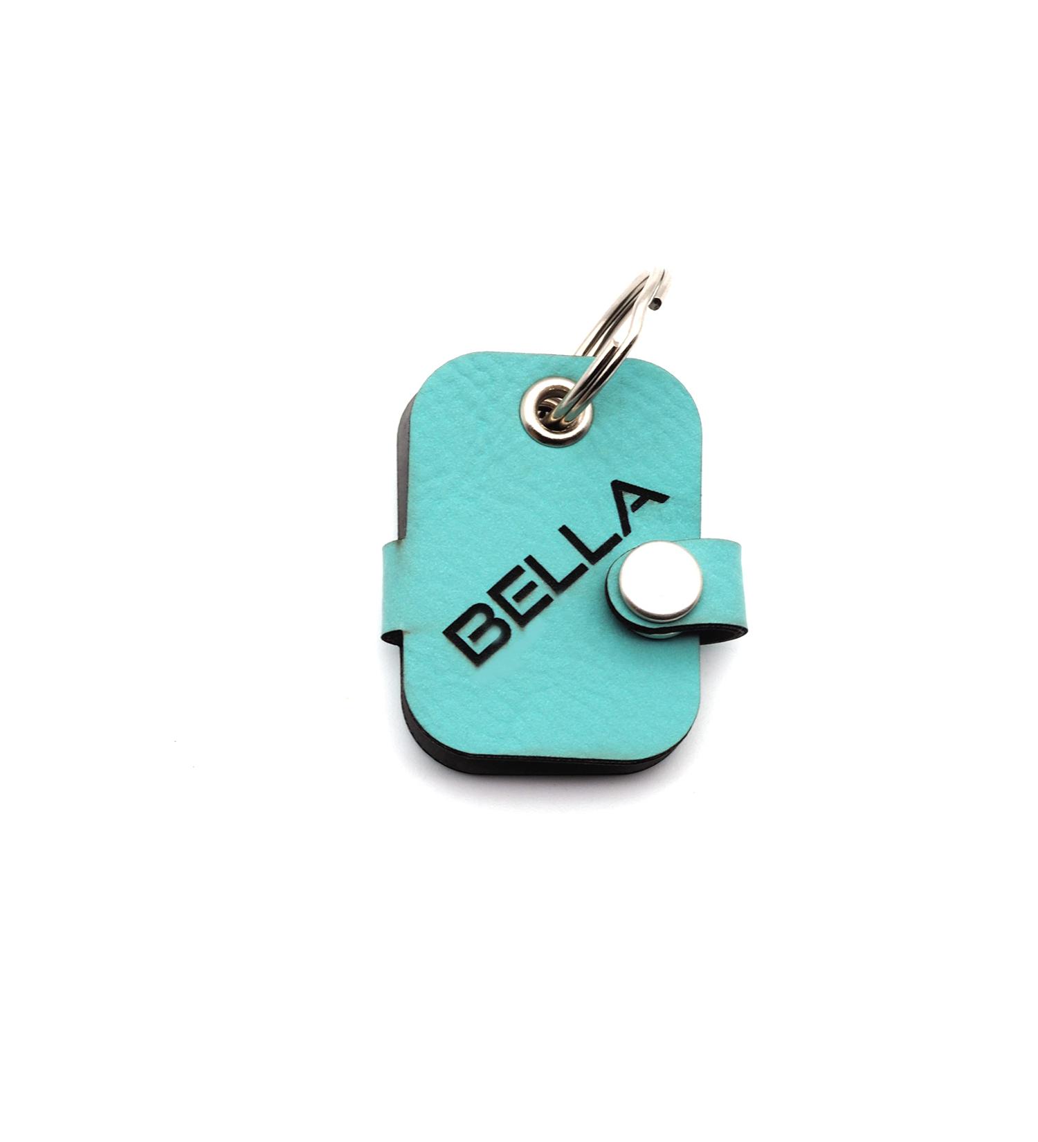 Custom Engraved Copter Farm Dog Collar Accessories | Art & Real Leather Bags | Turquoise Rectangle Design - Buy Online on GoSupps.com