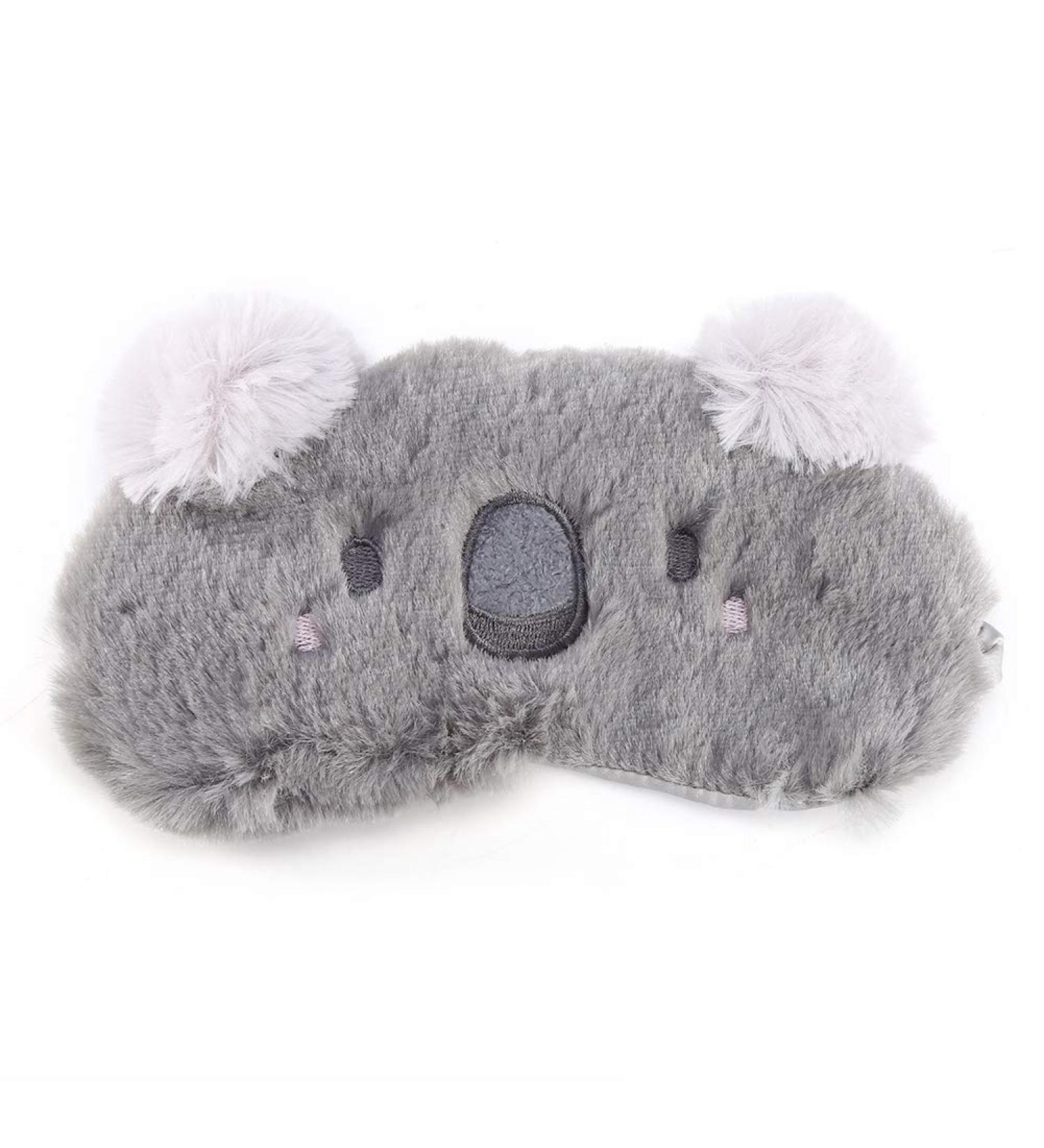 Koala Plush Sleeping Eye Mask - Cute Animal Design for Kids and Adults | Adjustable, Soft, and Elastic Eye Cover for Christmas, Winter, Travel - 5 Colors - Buy Online on GoSupps.com