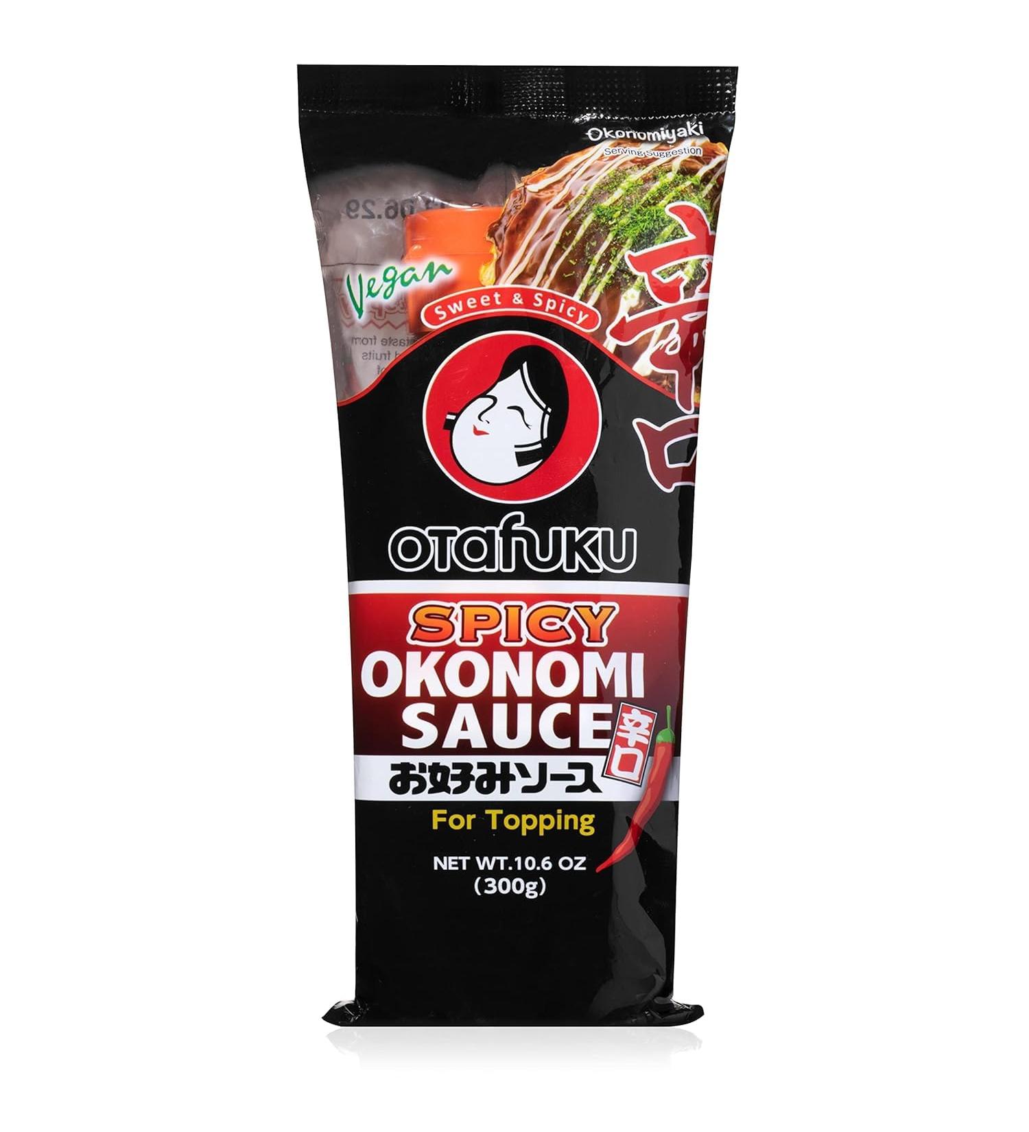 OTAFUKU Japanese Sauce Okonomi Spicy - Asian grocery store rich sweet and savory flavor of vegetables - Unit 1 piece - 300g - Okonomi Spicy sauce