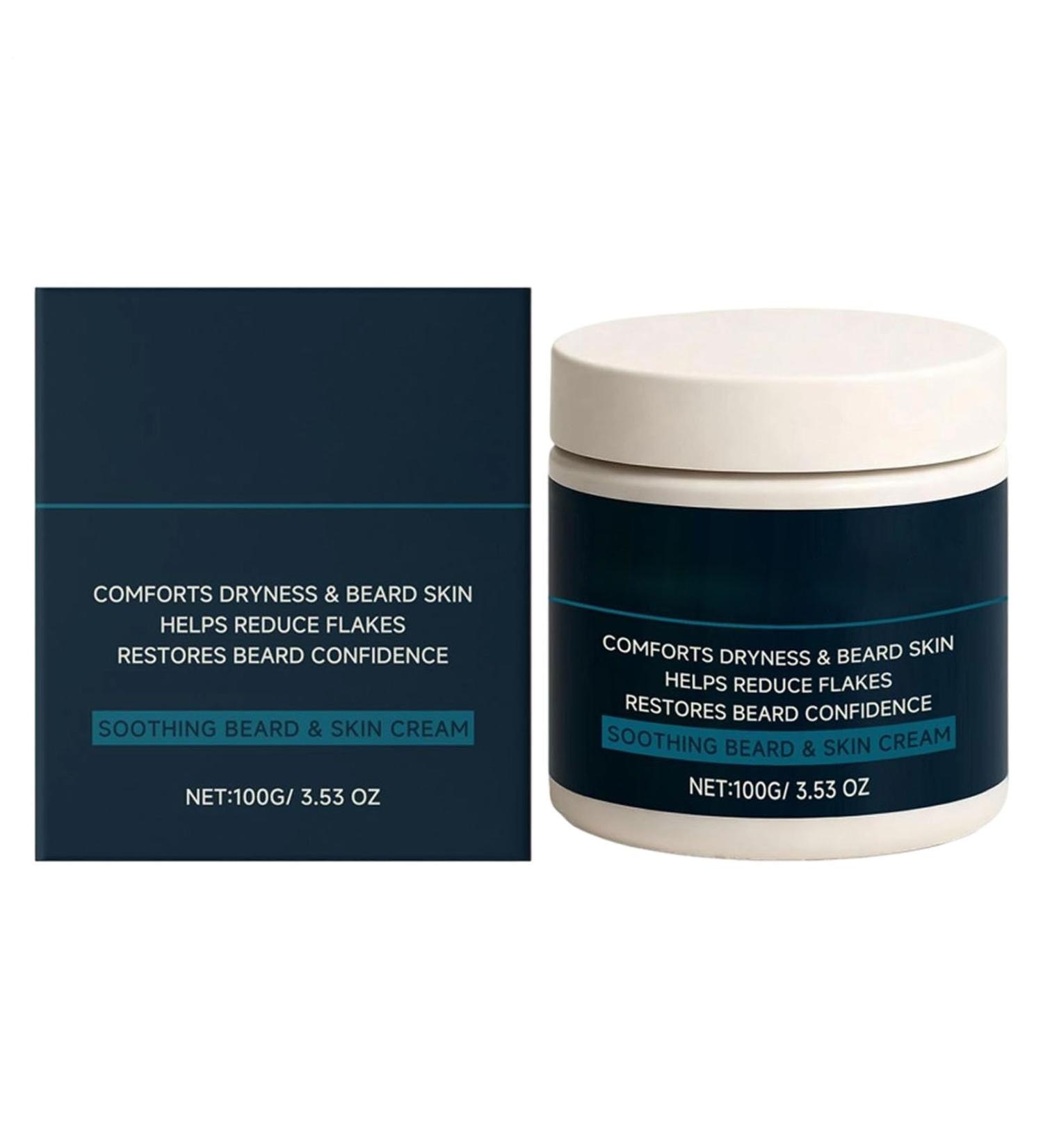  JINGLING JINGLING Men's Beard Moisturizing Cream 100g Beard Softening Cream | Lightweight Facial Hair Balm For shaving showering travel grooming styling etc. - Buy Online on GoSupps.com