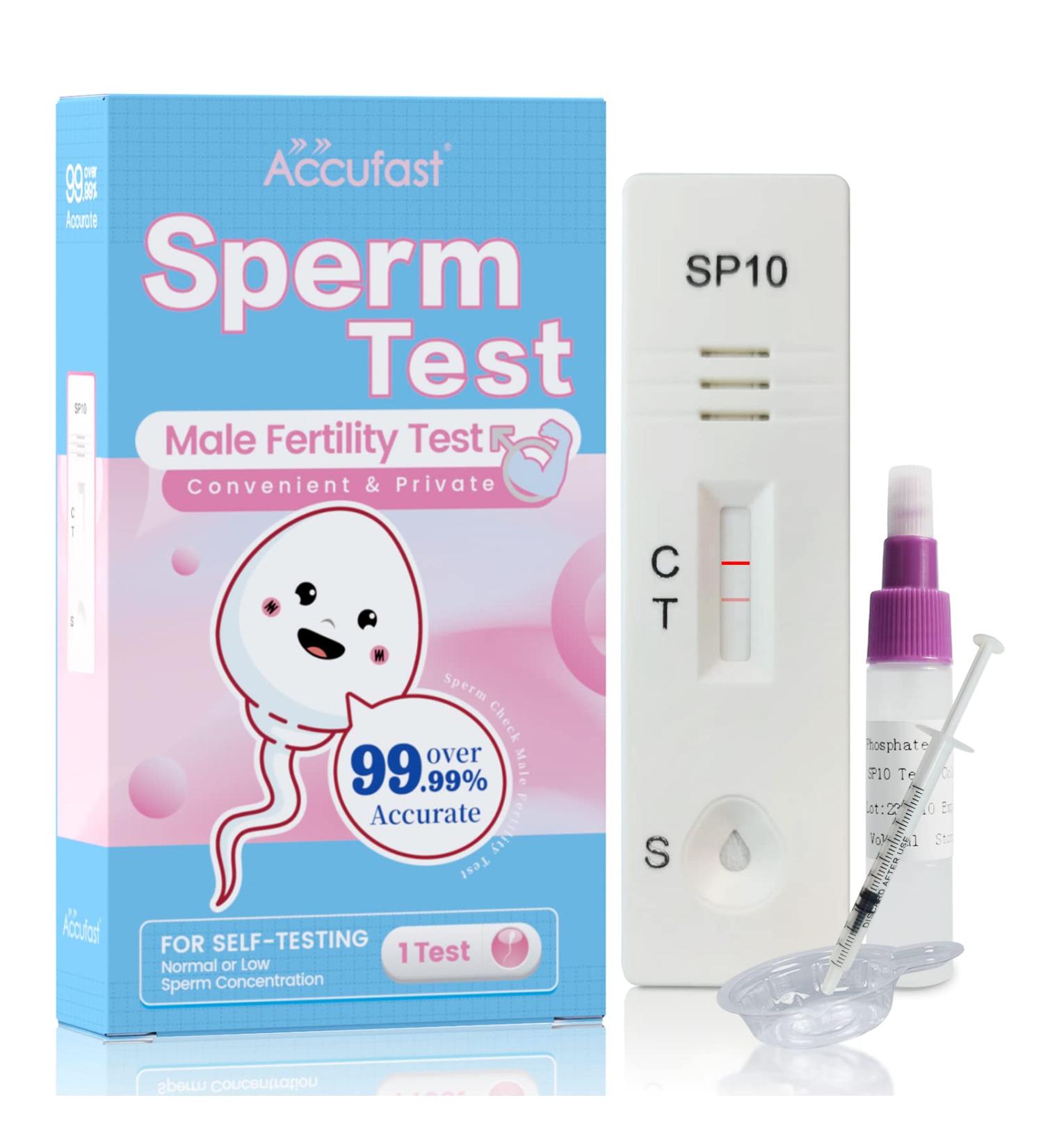 Sperm Test for Men - Male Fertility Test | Sperm Count Test Kit for Checking Sperm Concentration | Normal or Low Sperm Count | Accurate Private Rapid Result at Home - Buy Online on GoSupps.com