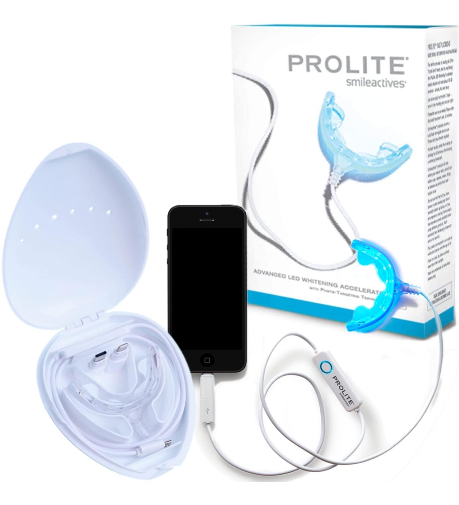 Smileactives Prolite LED Teeth Whitening Kit - At-Home Accelerated Teeth Whitener for White Teeth - Buy Online on GoSupps.com