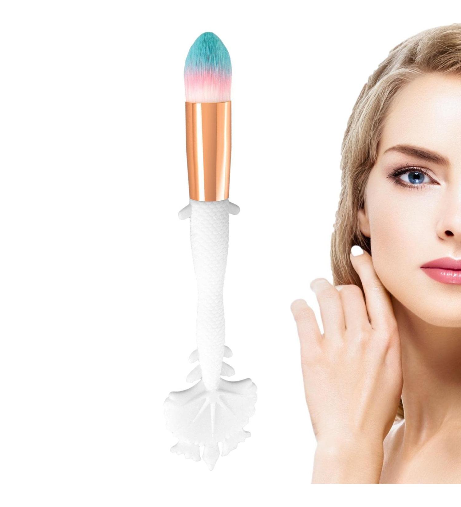HiXip Silicone Foundation Brush | Blush Concealer Brush Powder Brush | Powder Foundation Women Travel Size Professional Blush Powder Brush with Slanted Head for Liquid Cream  - Buy Online on GoSupps.com