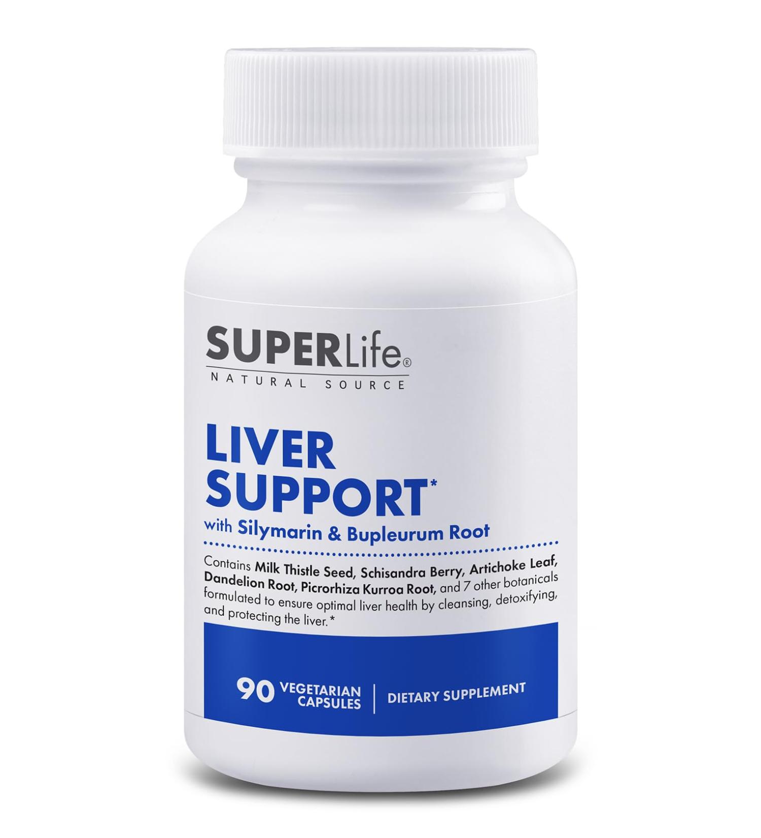 Liver Support - with Milk Thistle Extract (Silymarin) Bupleurum Turmeric Artichoke & Dandelion Root | Promotes Detox & Cleanse to Support Optimal Liver Function & Health | Supplement - 90 Capsules