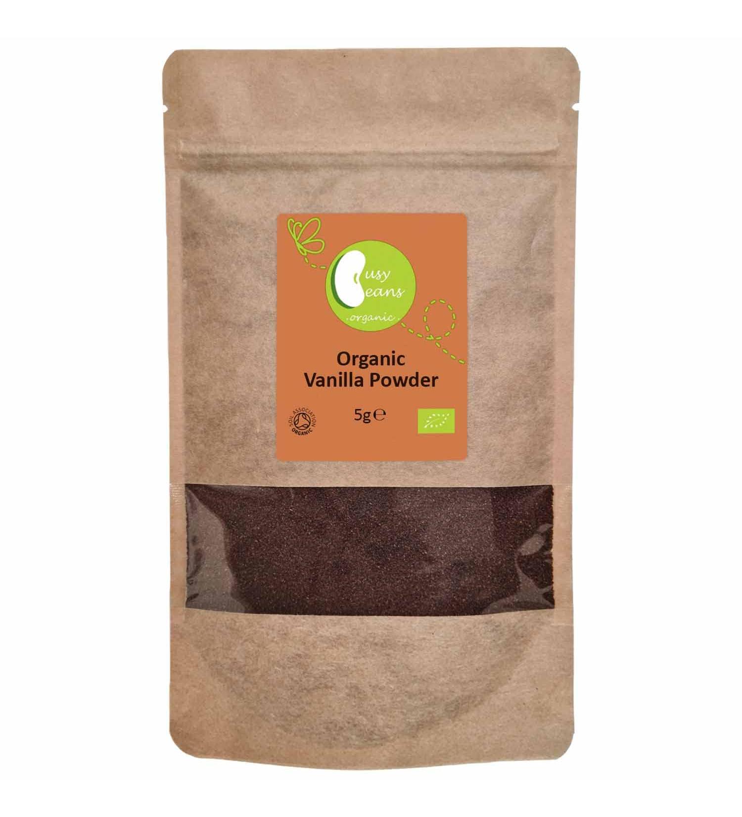 Certified Organic Vanilla Powder (5g) by Busy Beans Organic - Buy Online on GoSupps.com