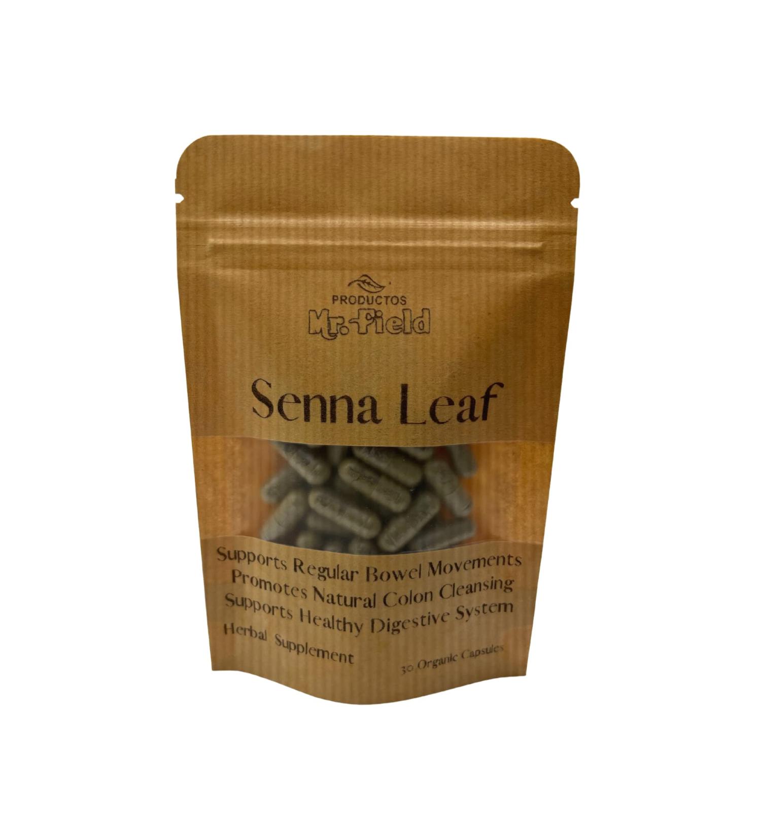 MR. FIELD Senna Leaf Capsules 500mg - Pack of 30 | Natural Laxative Supplement - Buy Online on GoSupps.com