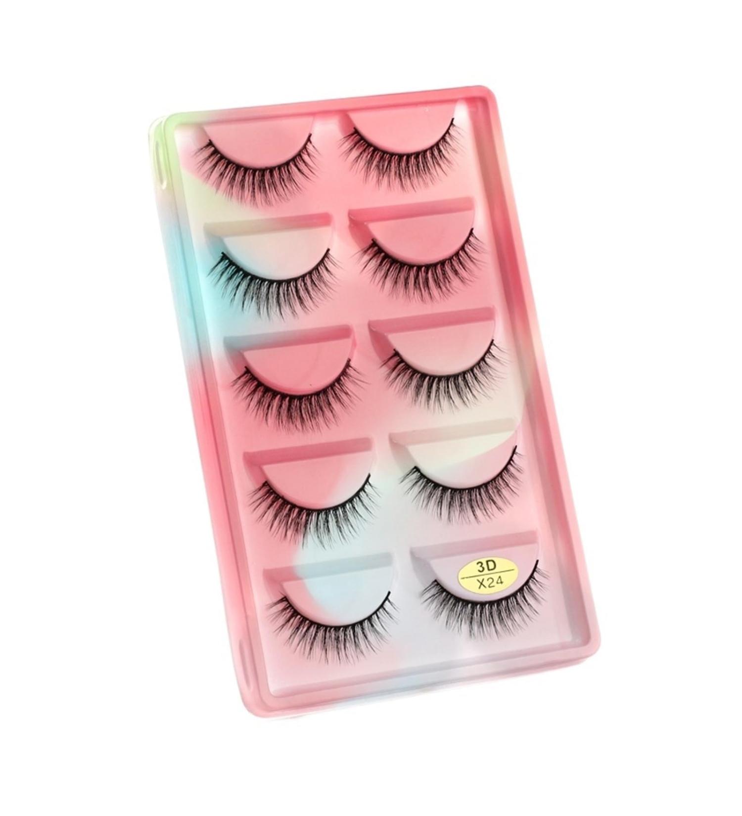 UAMOU Mink Eyelashes 10/50/100 Boxes Fluffy 3D Mink Lashes Makeup Natural Long Volume False Eyelashes Bulk Faux Cils Custom Cheerfully (Color : 5 Pairs X24CS Size : 50 Boxes) - Buy Online on GoSupps.com