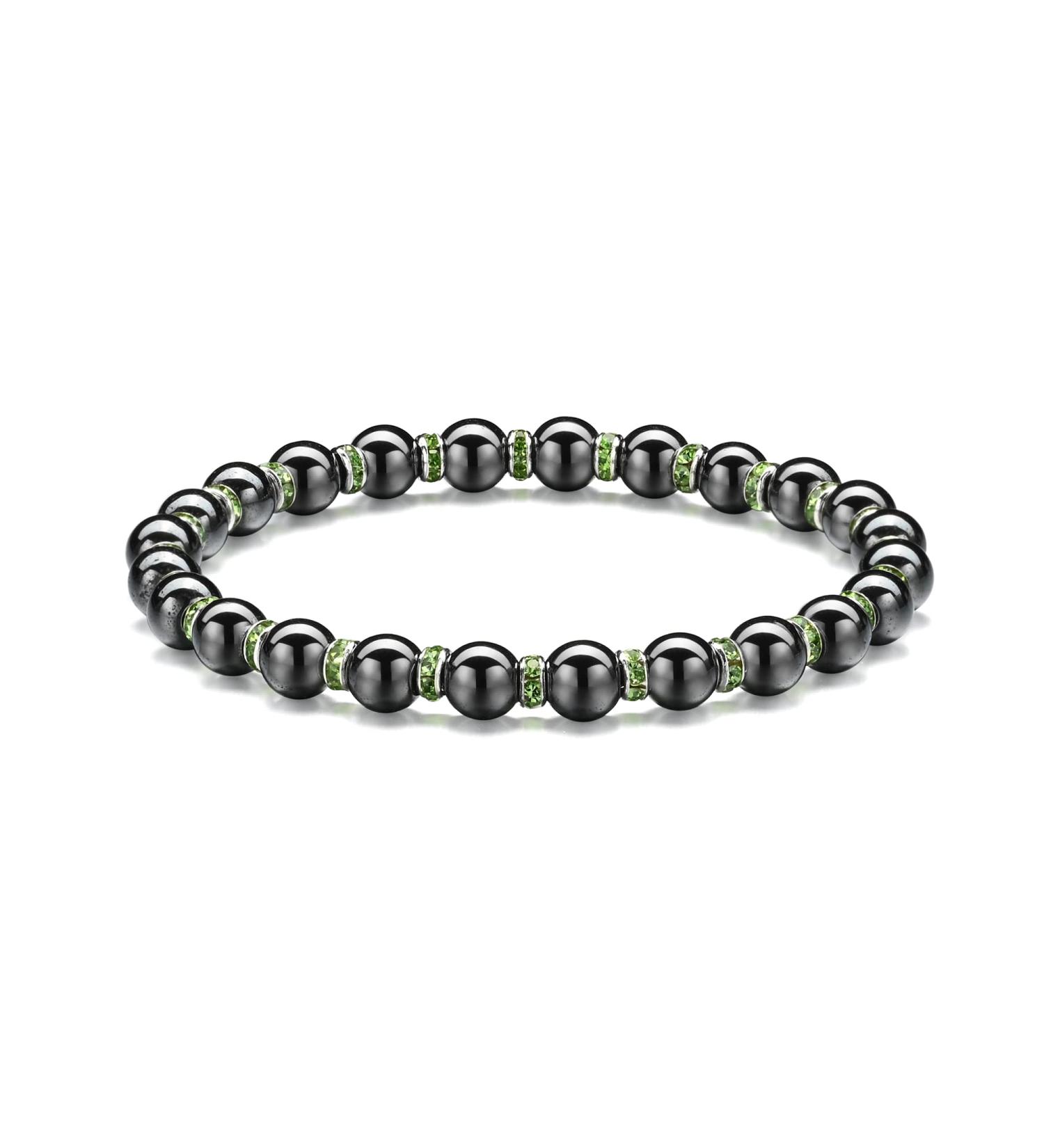Magnetic Hematite Bracelet for Men & Women - 6mm Green - Improve Sleep Relieve Joint Pain Eliminate Static Electricity - Buy Online on GoSupps.com