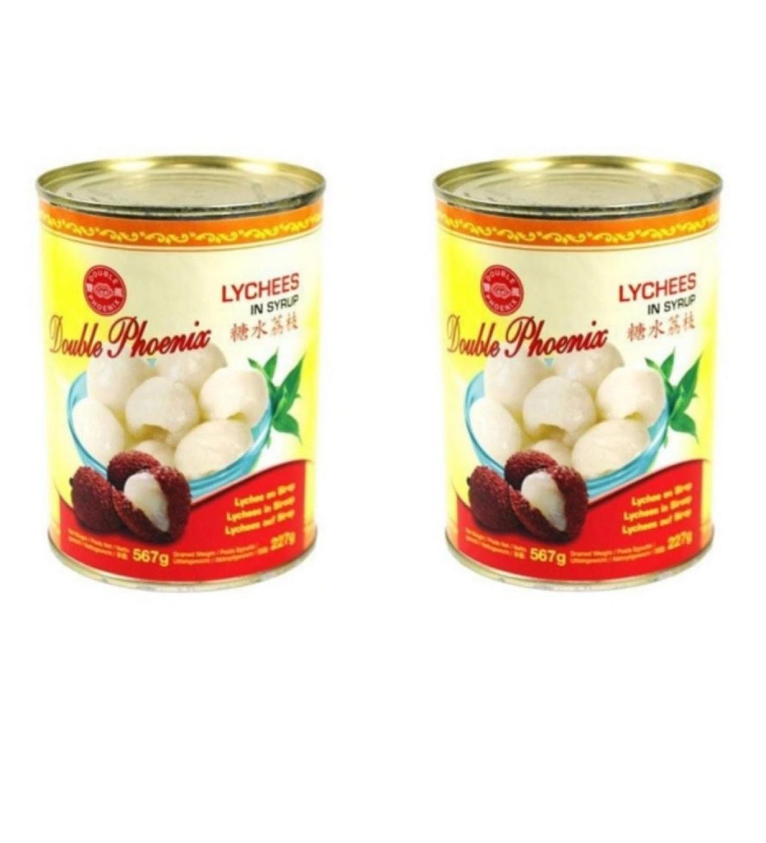 Double Phoenix Lychees in Syrup 567g x 2 cans