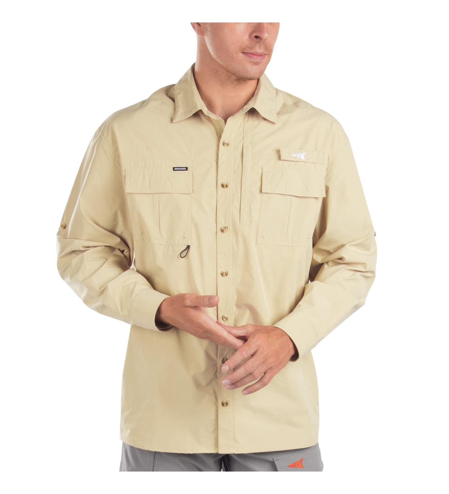 KastKing ReKon Men's Fishing Shirt | UPF 50+ Quick-Dry Breathable Shirt for Men - Khaki - XX-Large - Buy Online on GoSupps.com