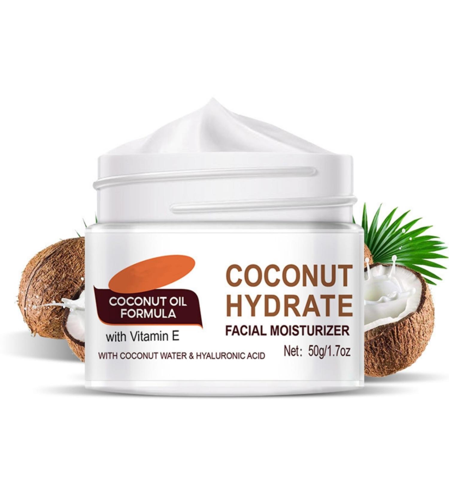 Coconut Oil Face Cream - Moisturiser Face Women - Mild Coconut Oil Night Cream for Dry Skin - Multipurpose Cream for Face Care - Deep Nourishment - Skincare Product with Silky Texture - Buy Online on GoSupps.com